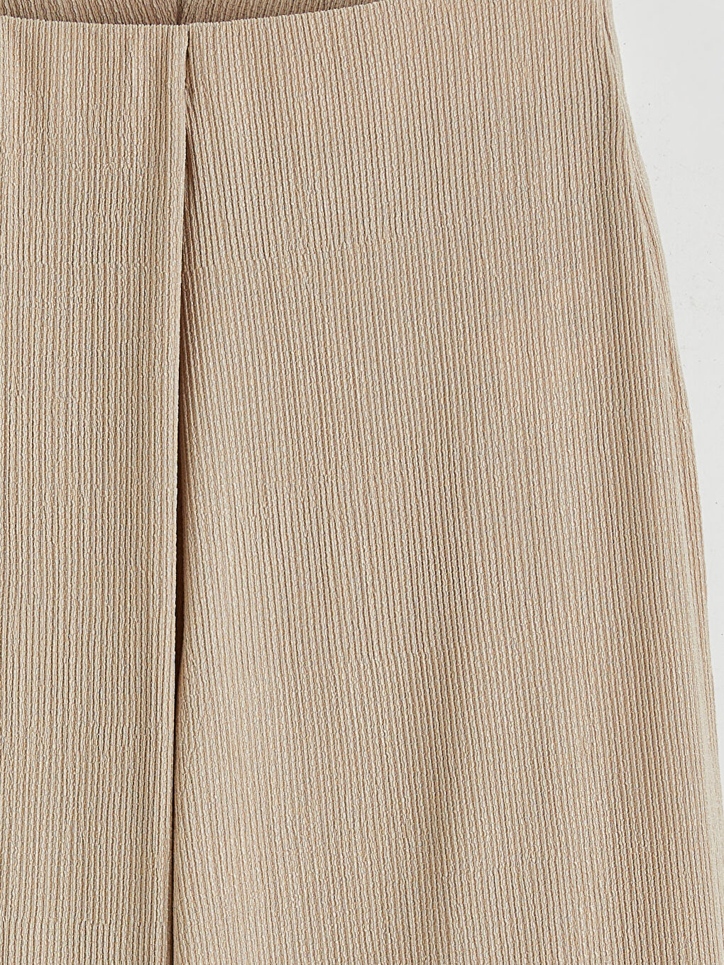 Textured Women's Trousers with Elastic Waistband-5