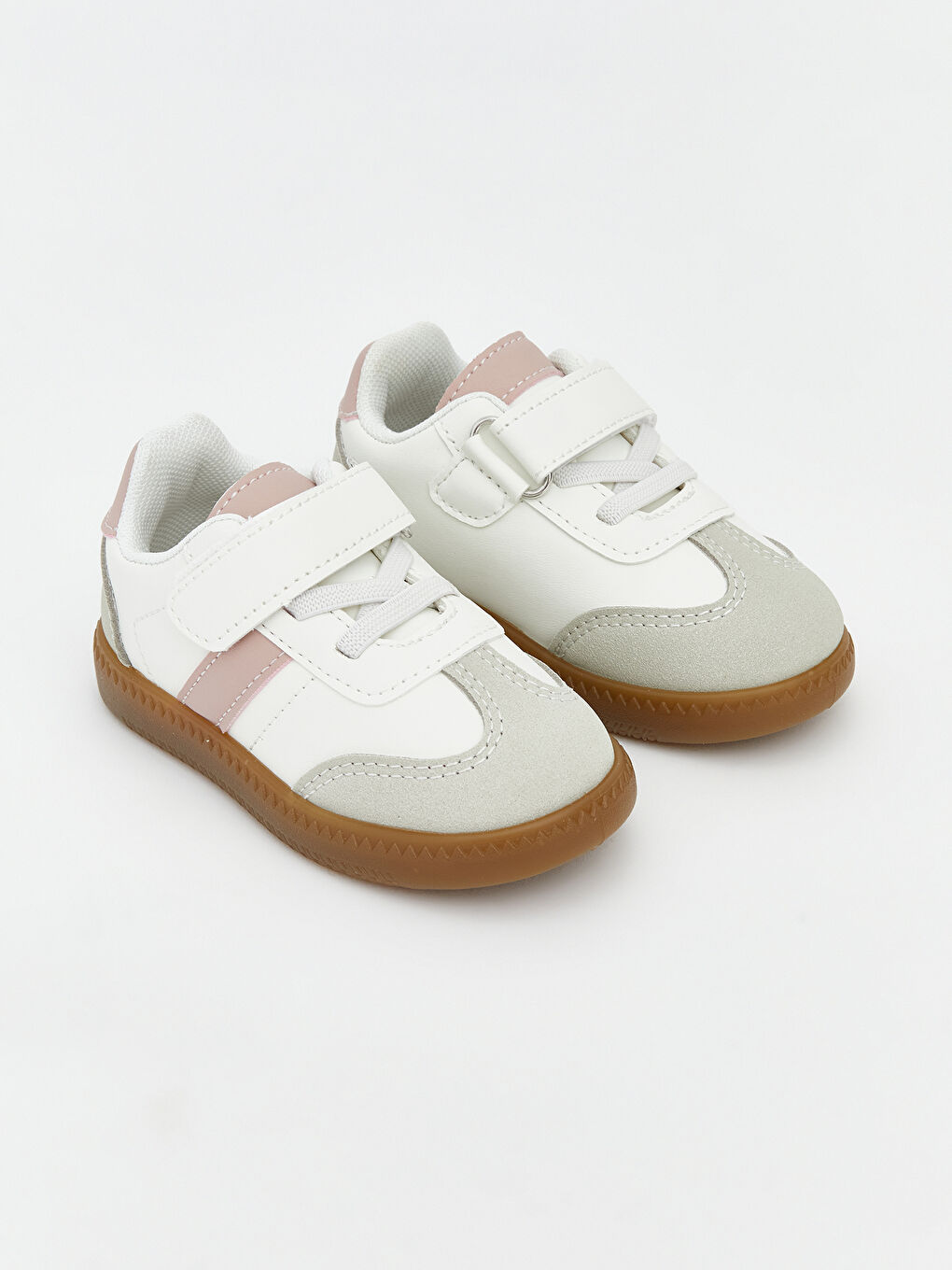 Suede-Effect Baby Girl Sneakers