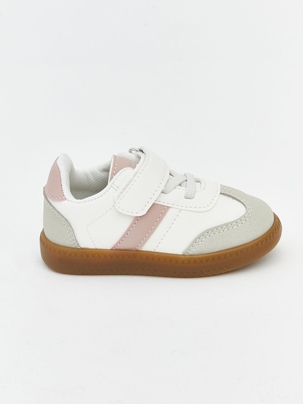 Suede-Effect Baby Girl Sneakers-1