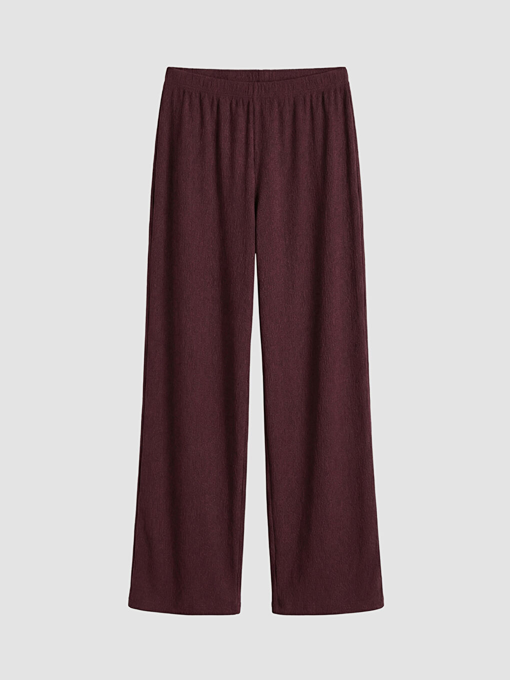 Elasticated Waist Textured Women's Trousers-4