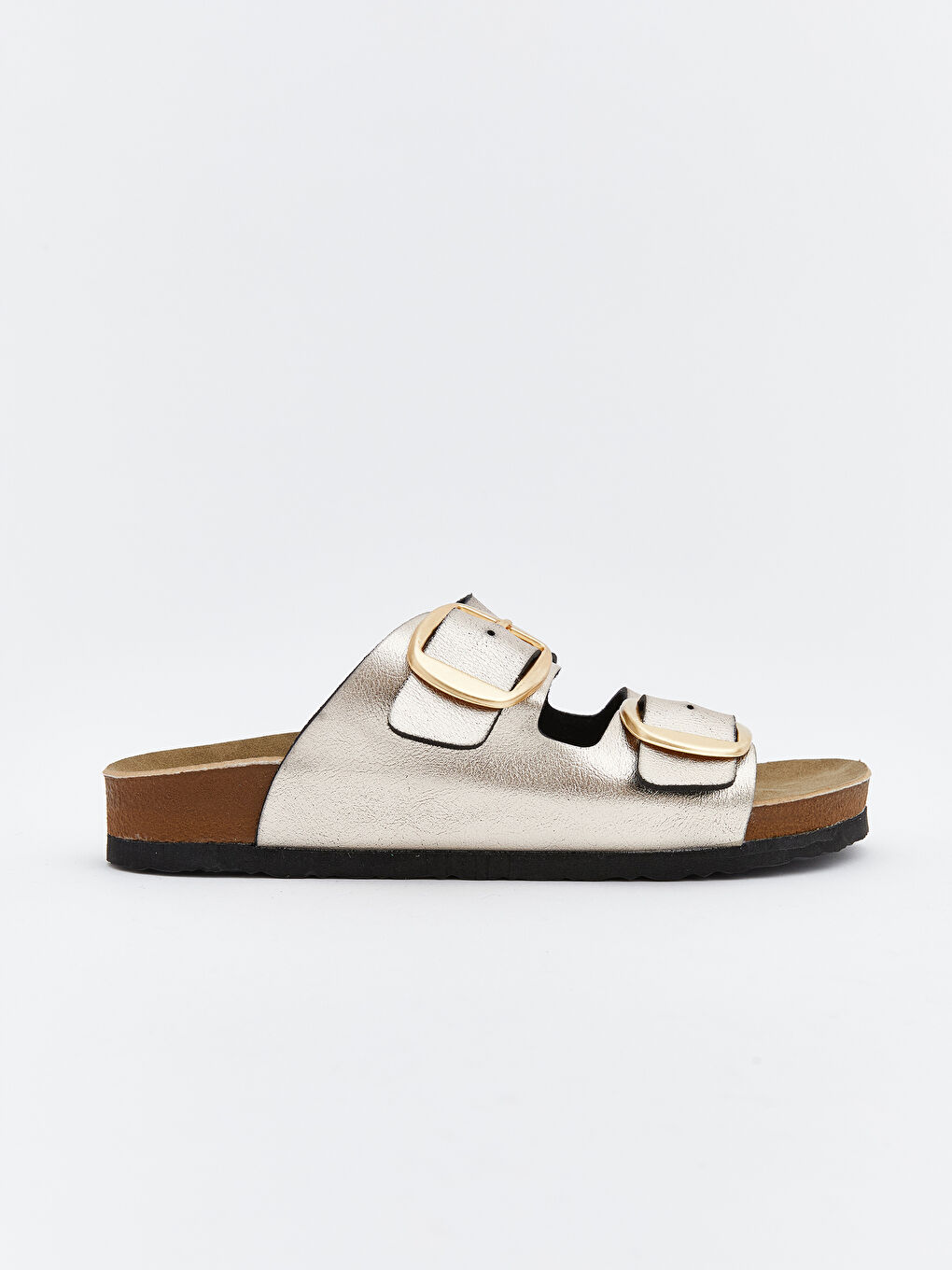 Sarı Deri Görünümlü Kadın Terlik-1