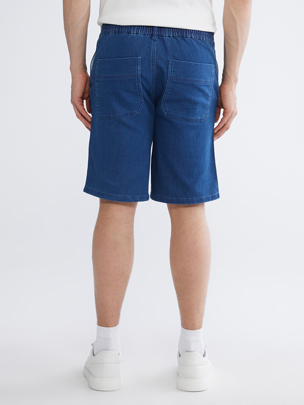Man Indigo Denim Shorts-3
