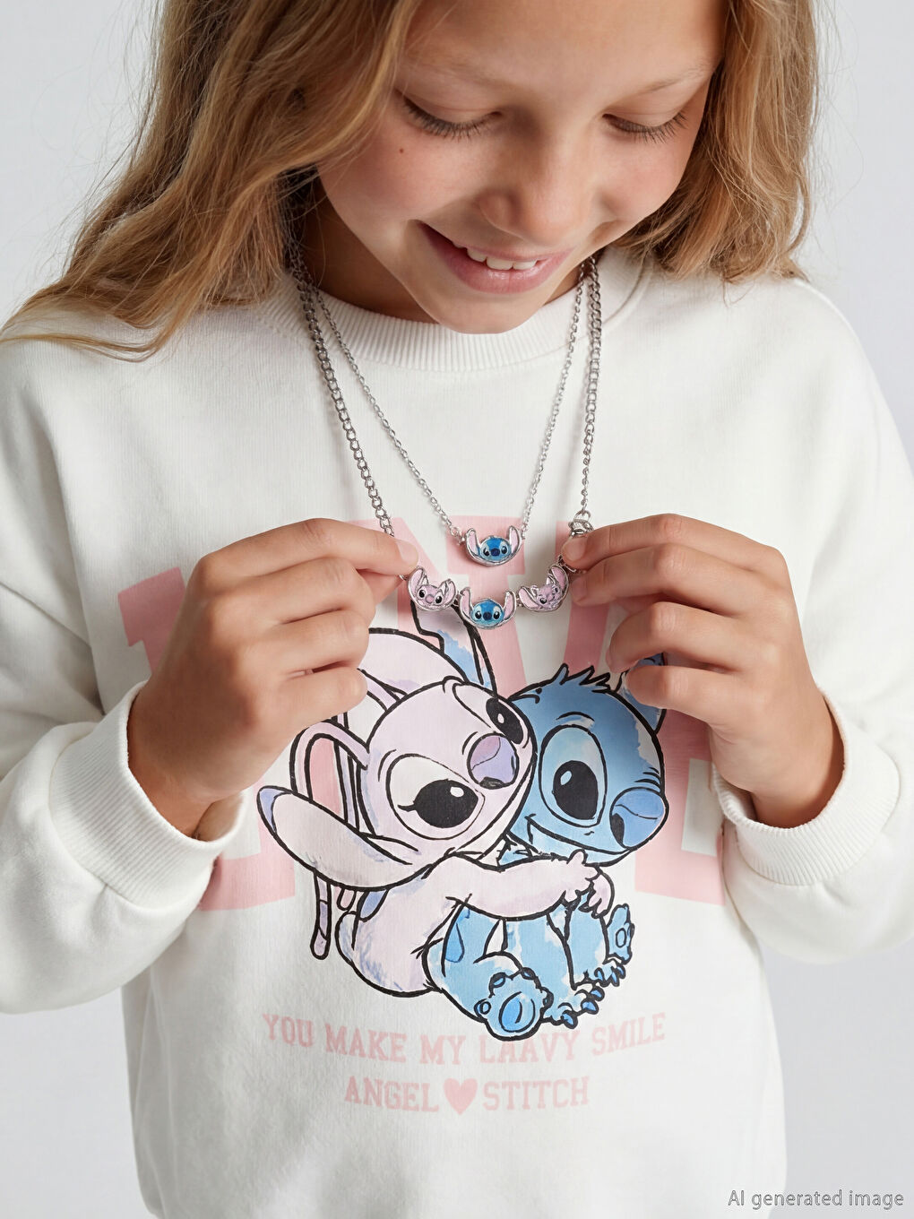 Ожерелье с подвеской стич для девочек-1