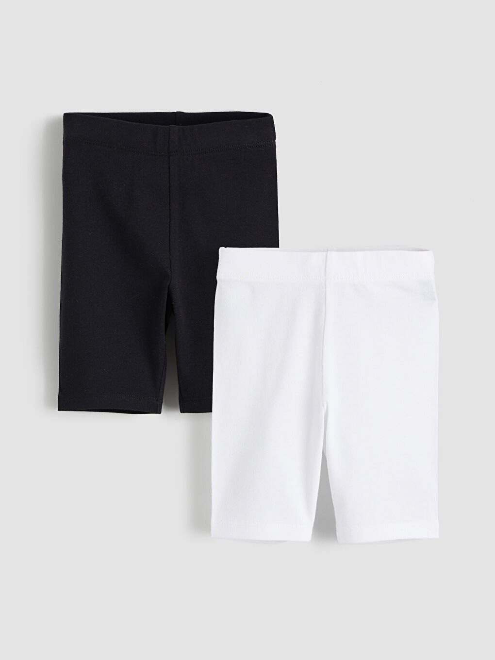 Elastic Waist Girls' Short Leggings 2 Pack