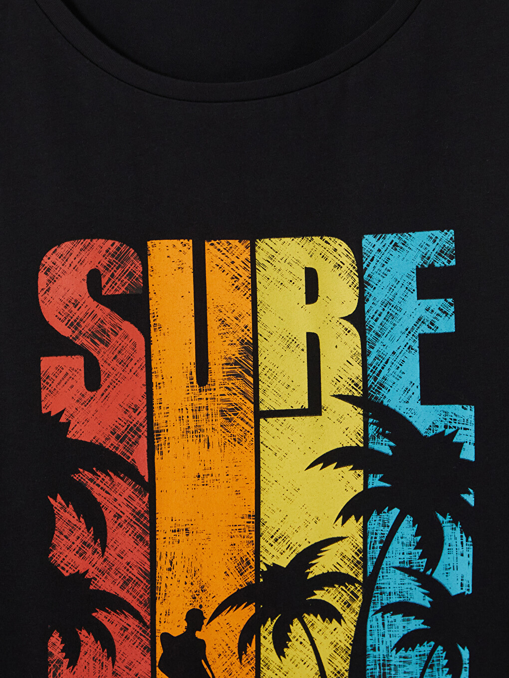 Tricou Fără Mâneci Imprimat Cu Guler Rotund Pentru Bărbați-5