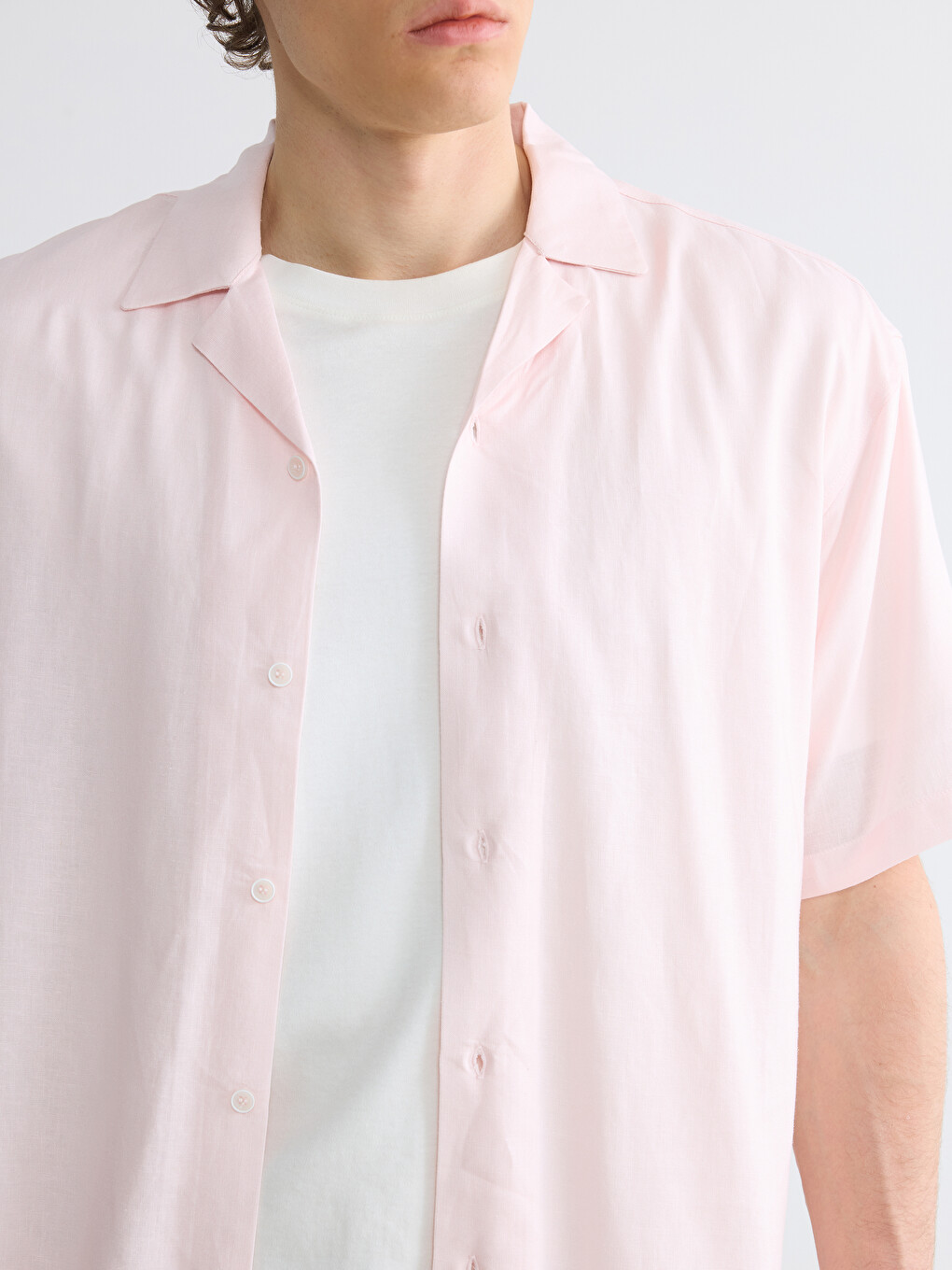 Regular Fit Linen-look Men's Shirt-2