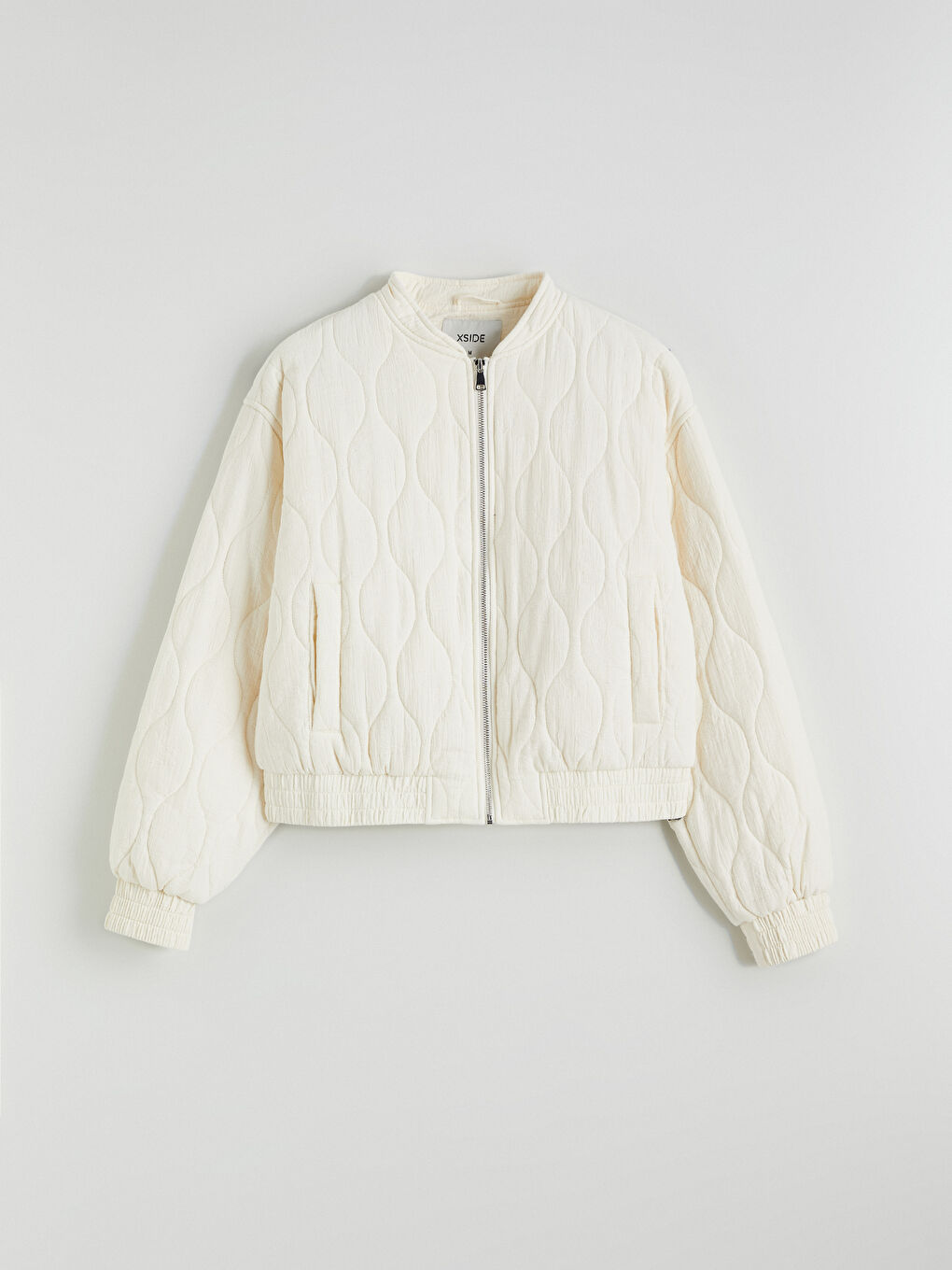 Baseball Collar Quilted Oversize Women's Jacket-5