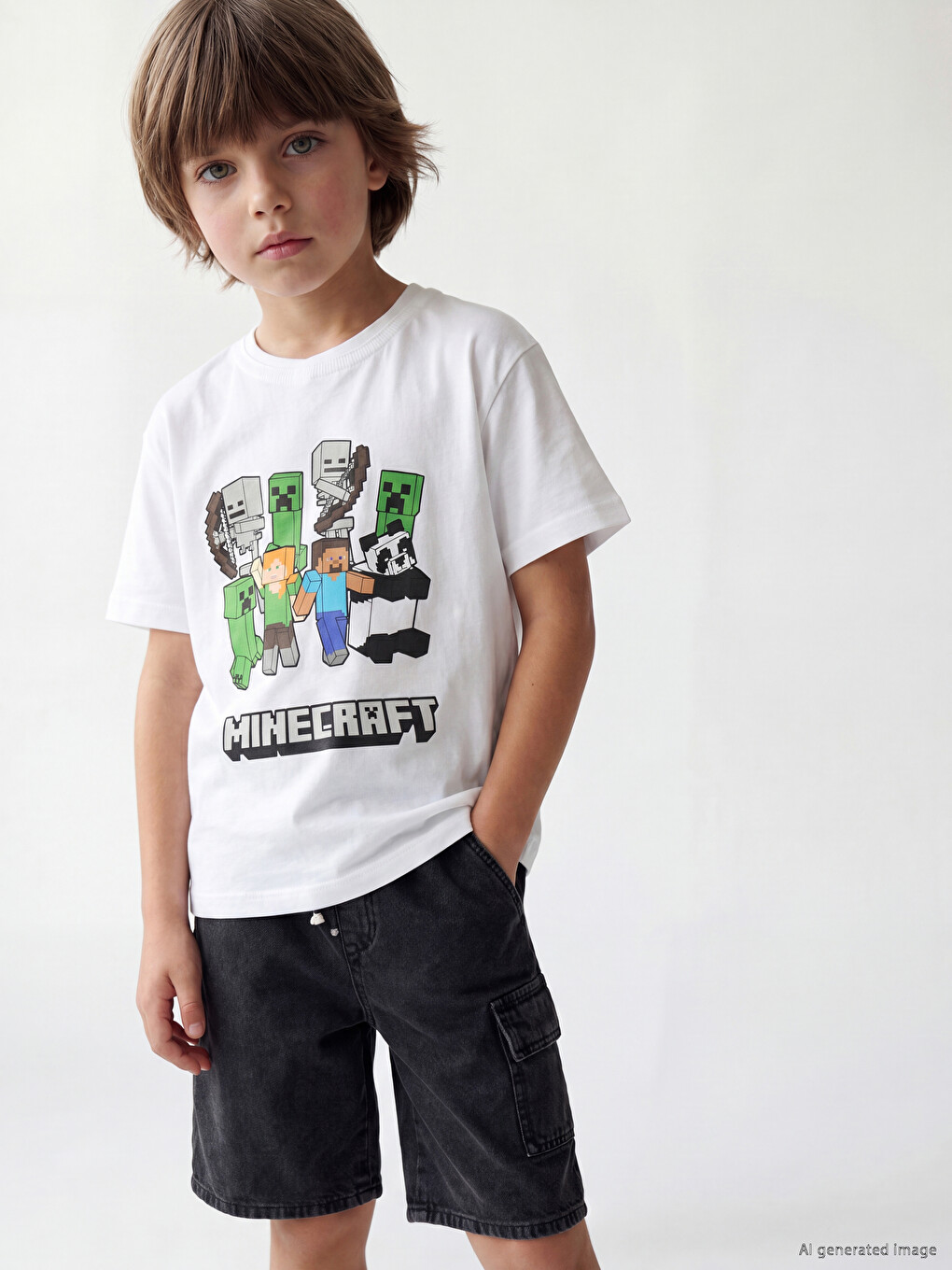 Minecraft Printed Boys' T-Shirt-1