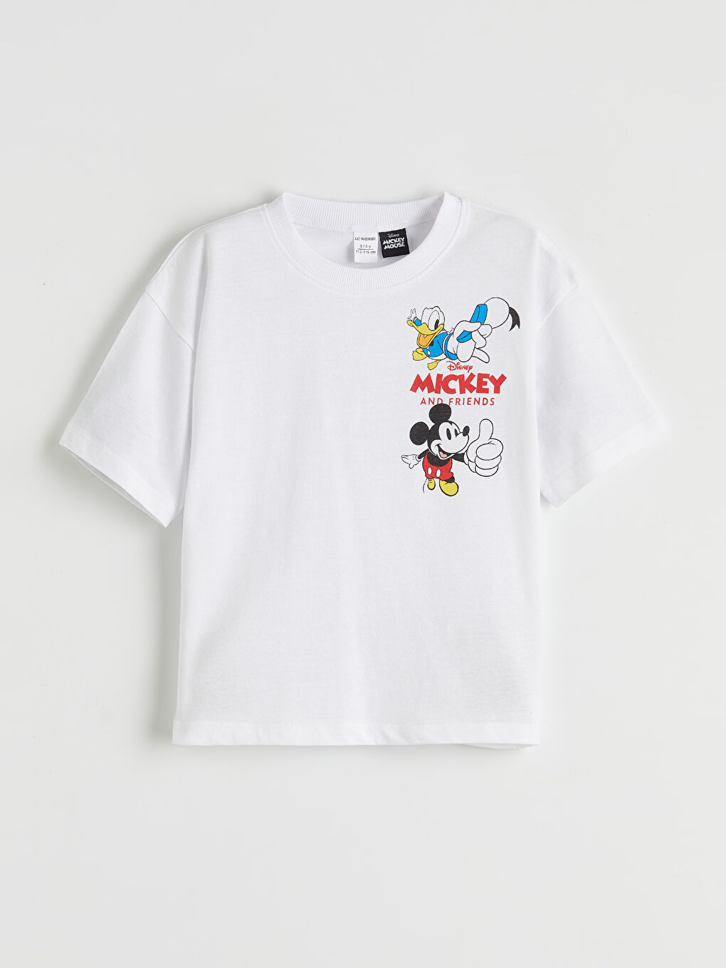 Beyaz Mickey Mouse Baskılı Erkek Çocuk Şortlu Takım-1
