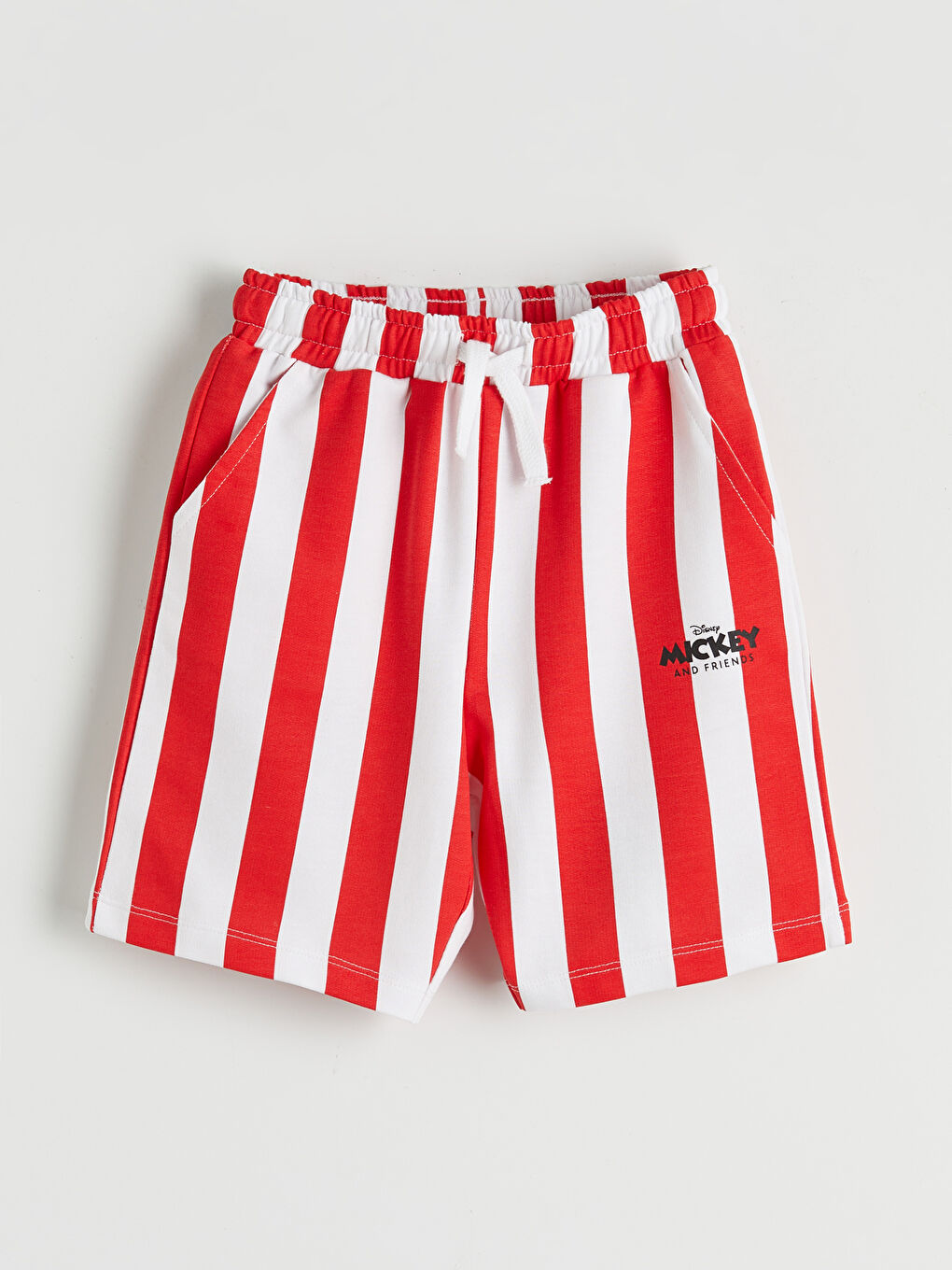 Beyaz Mickey Mouse Baskılı Erkek Çocuk Şortlu Takım-3