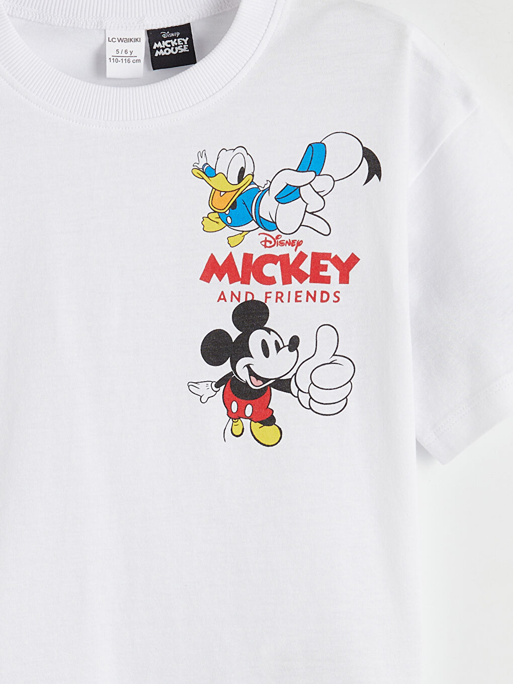 Beyaz Mickey Mouse Baskılı Erkek Çocuk Şortlu Takım-5