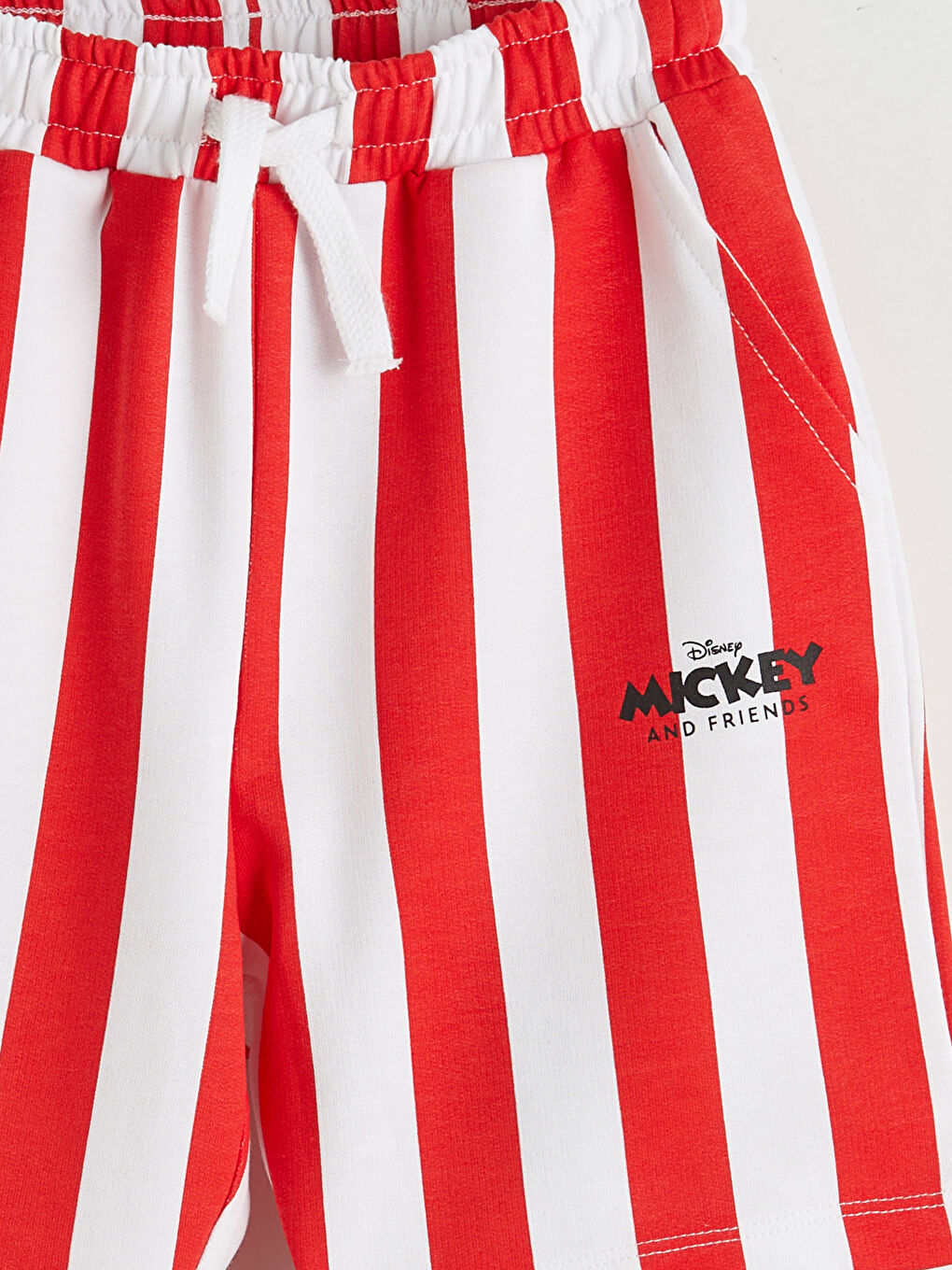 Beyaz Mickey Mouse Baskılı Erkek Çocuk Şortlu Takım-6