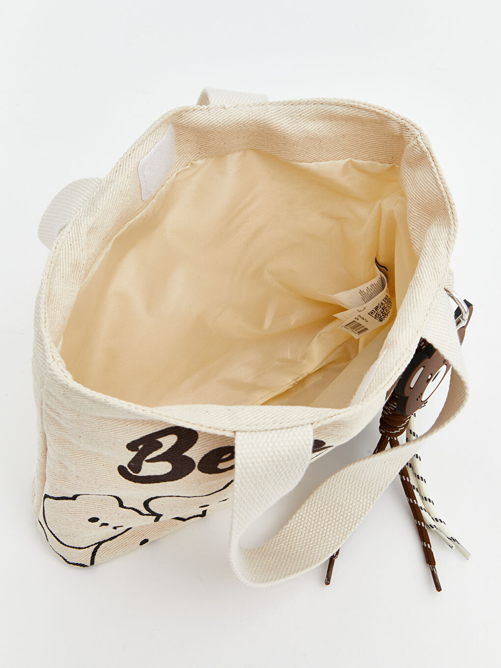 Kahverengi Ayı Baskılı Kız Çocuk Omuz Çantası-3