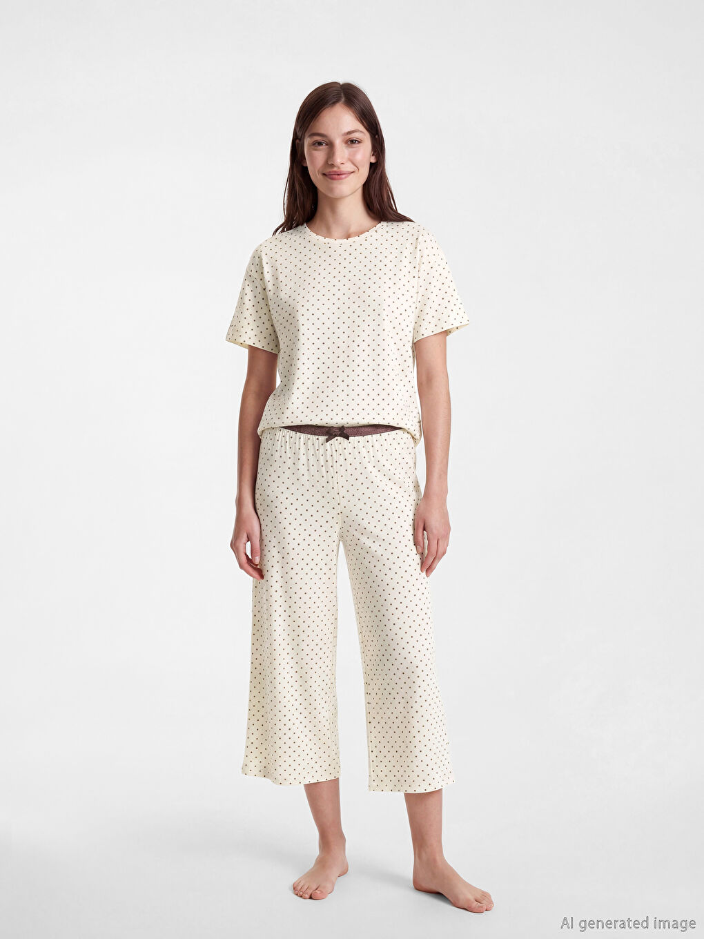 Polka Dot Women's Capri Pyjamas Set-1