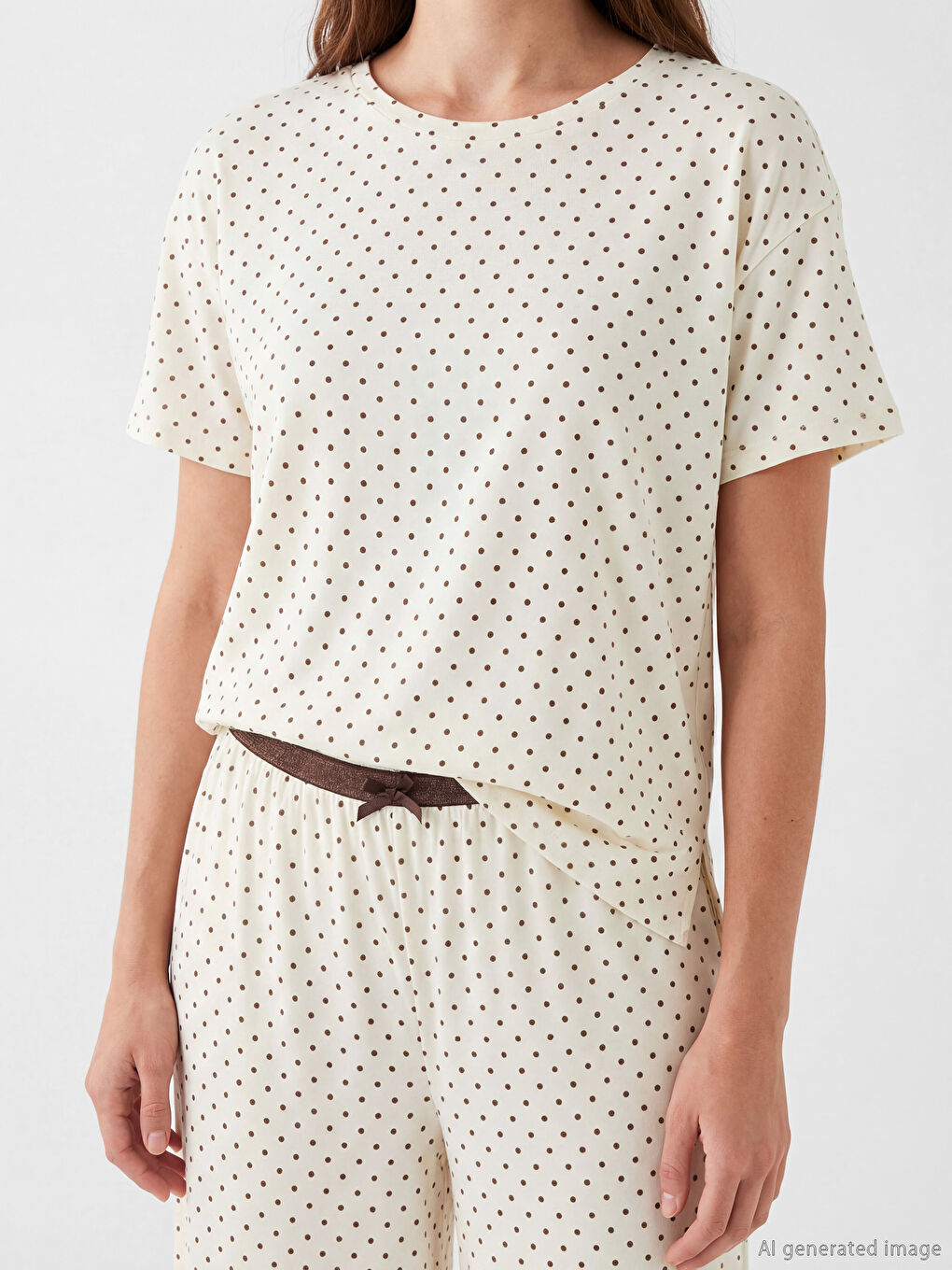 Polka Dot Women's Capri Pyjamas Set-2