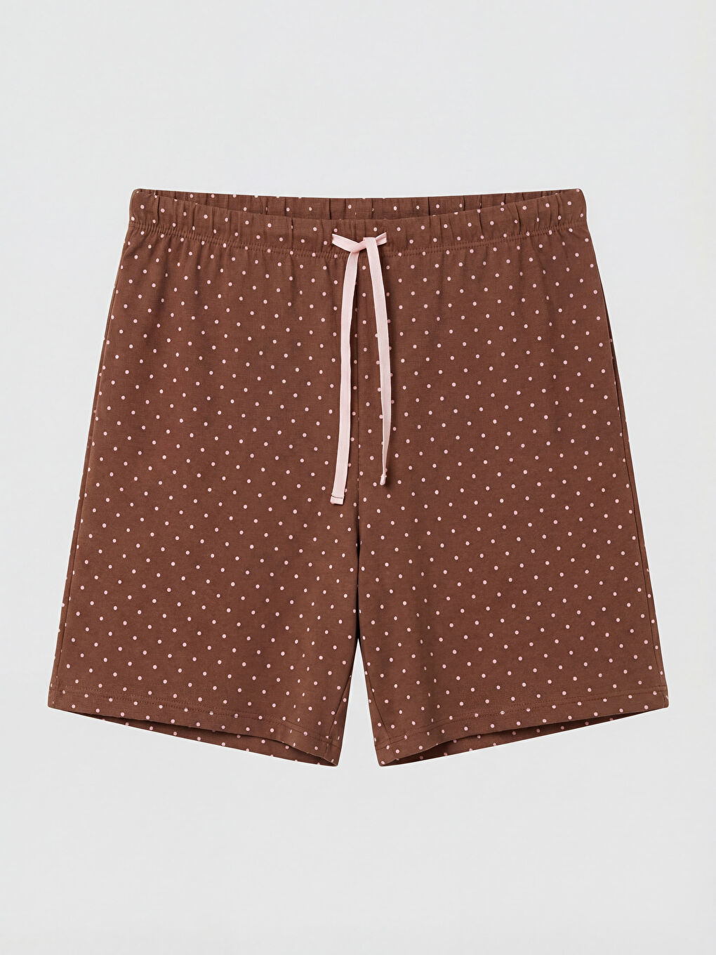 Kahverengi Kadın Şort Pijama Altı 2'li-1