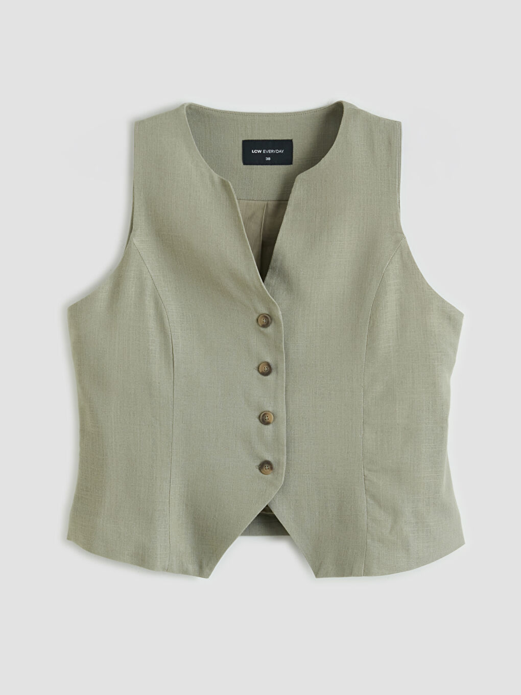 Woman KHAKI Suit Waistcoat-4