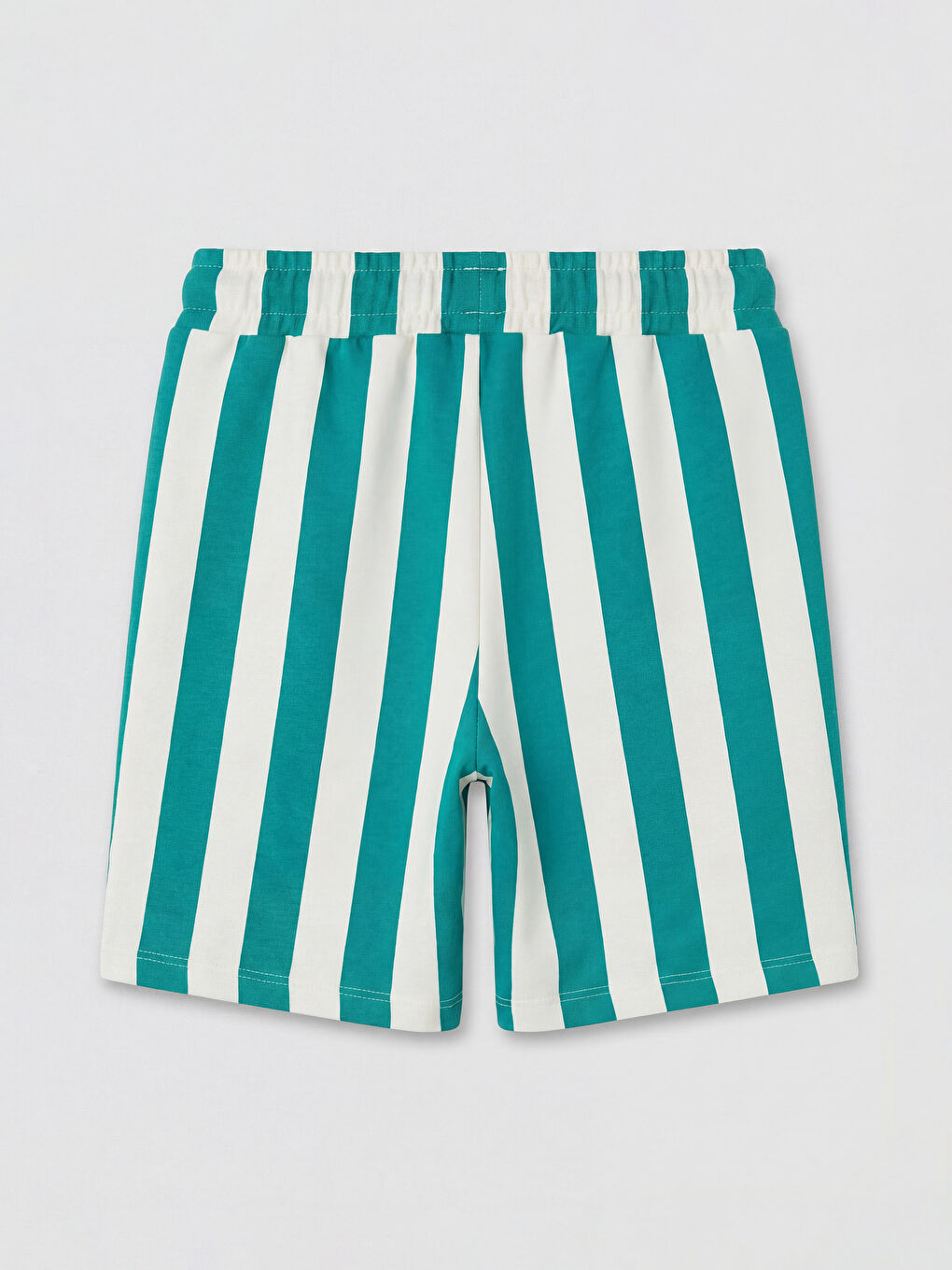 Yeşil Beli Lastikli Erkek Çocuk Şort-1
