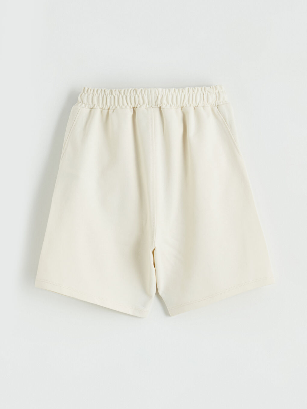 Bej Beli Lastikli Erkek Çocuk Şort-2