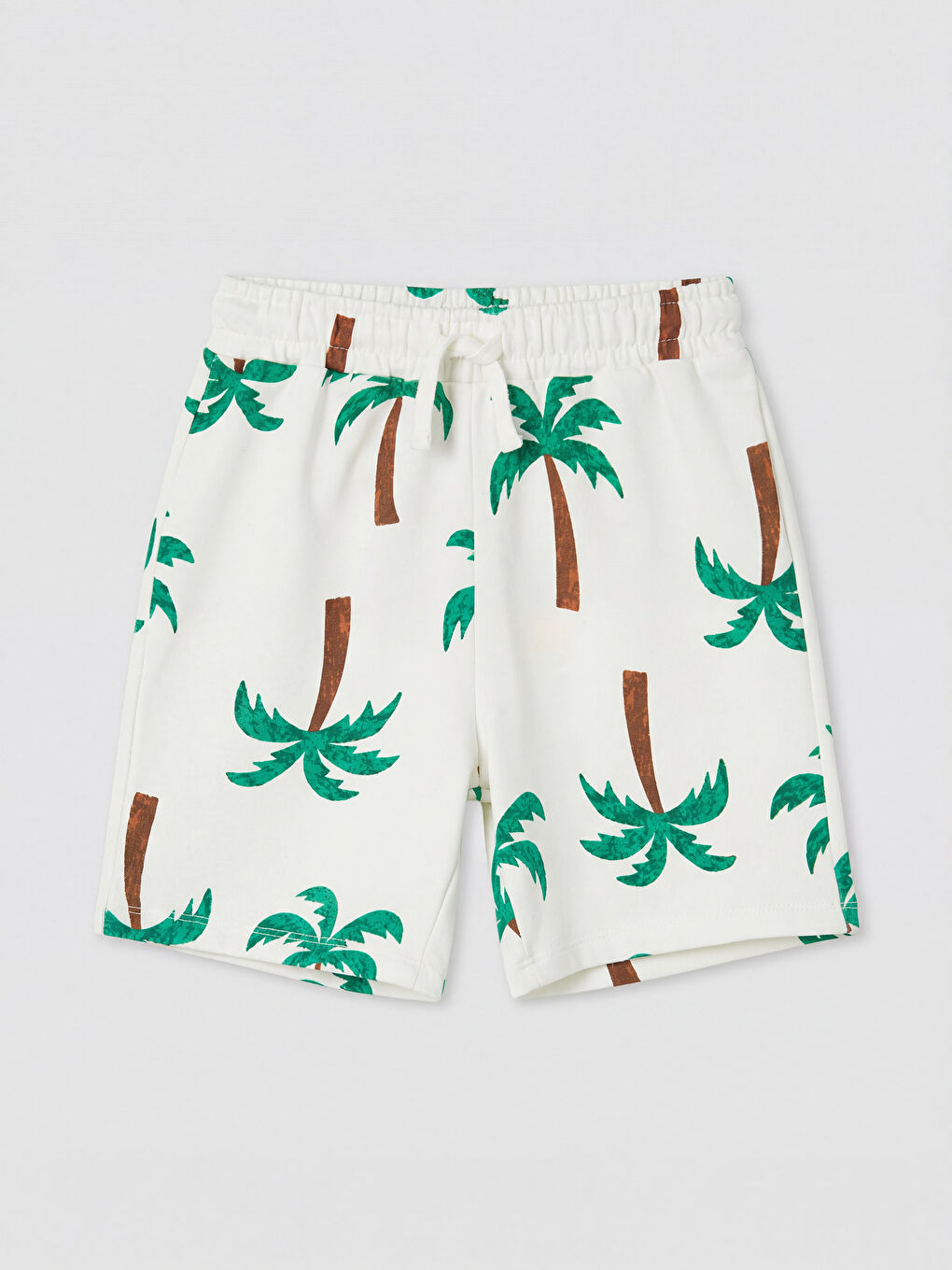 Bej Baskılı Erkek Çocuk Şort 2'li-1