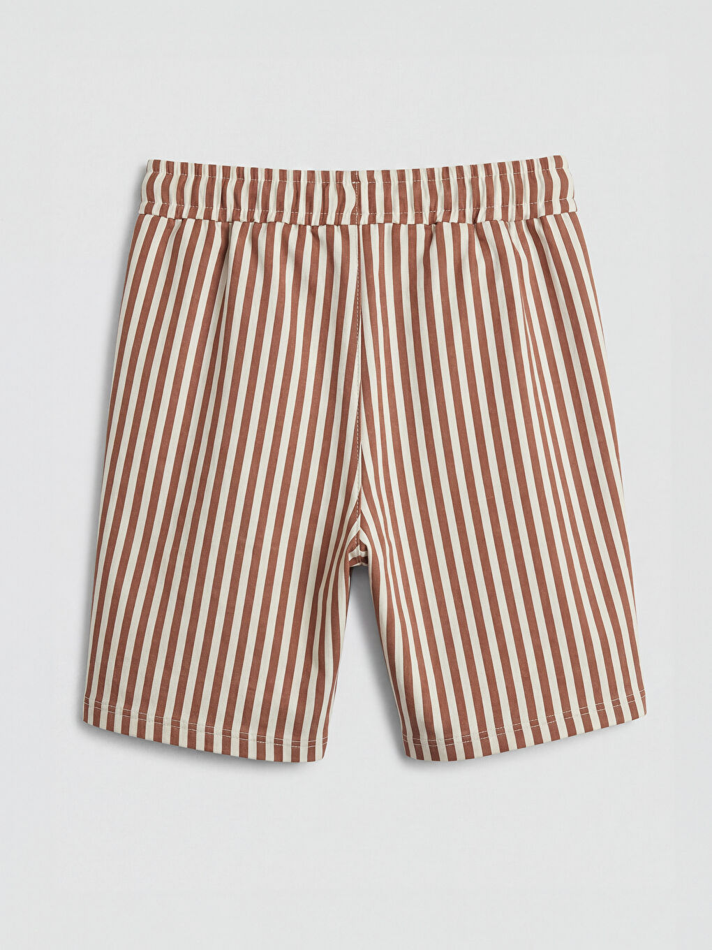 Kahverengi Çizgili Erkek Çocuk Şort-1