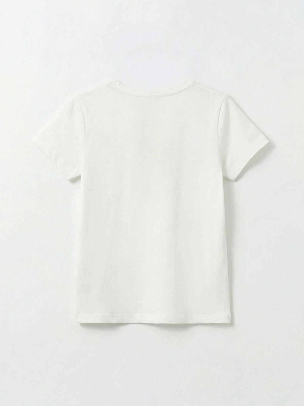 Beyaz Kısa Kollu Baskılı Kız Çocuk Tişört ve Şort-2