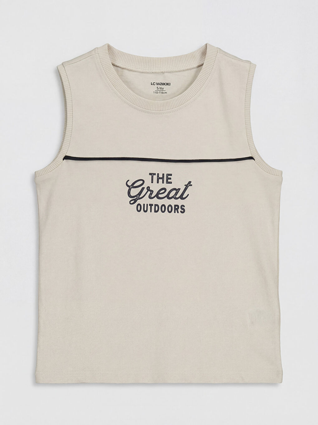 Мальчики Бежевый Майка-3