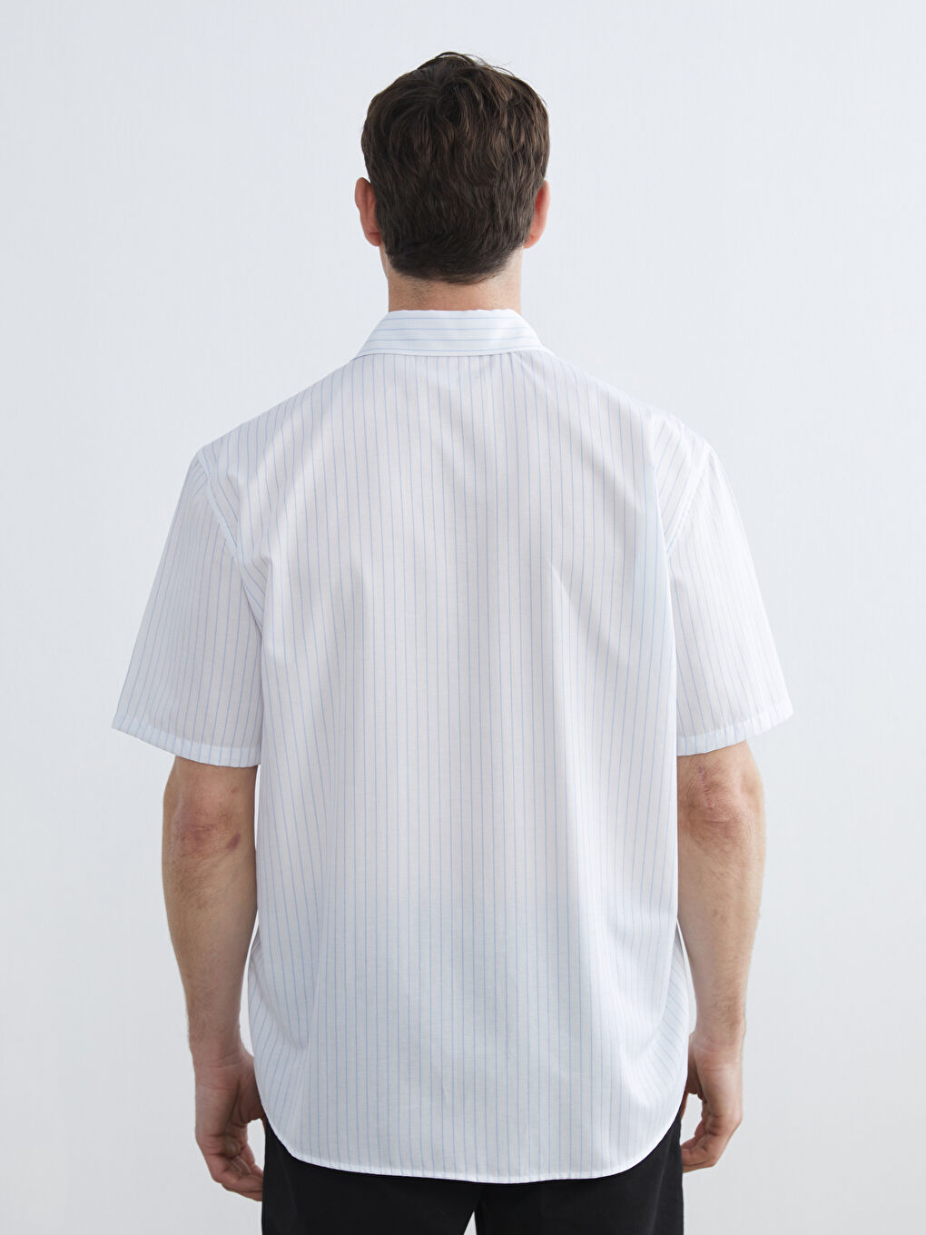 Mavi Regular Fit Çizgili Erkek Gömlek-3