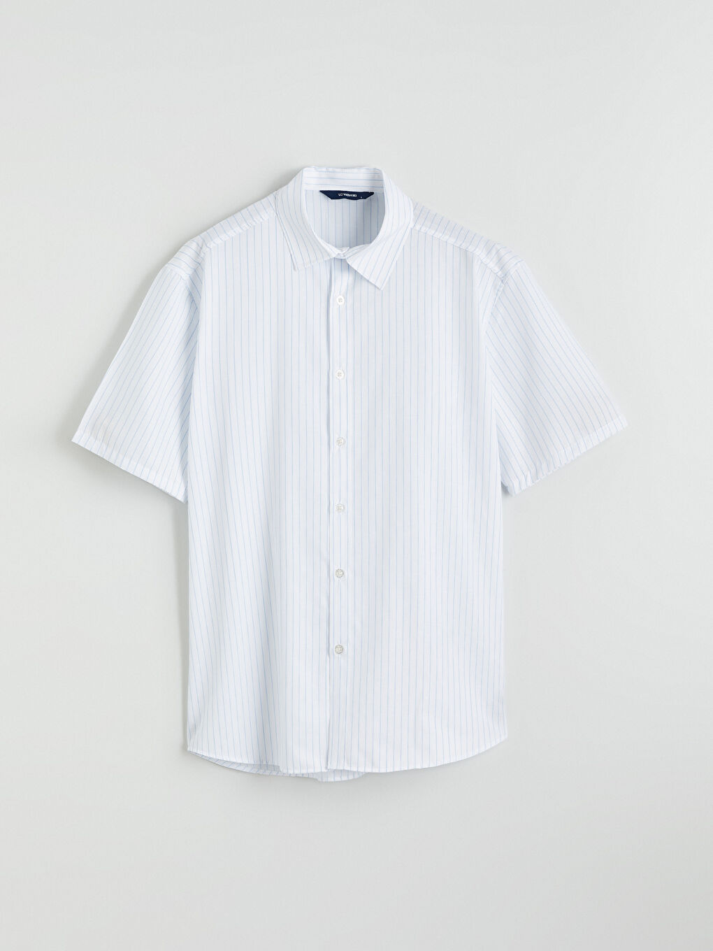 Mavi Regular Fit Çizgili Erkek Gömlek-4