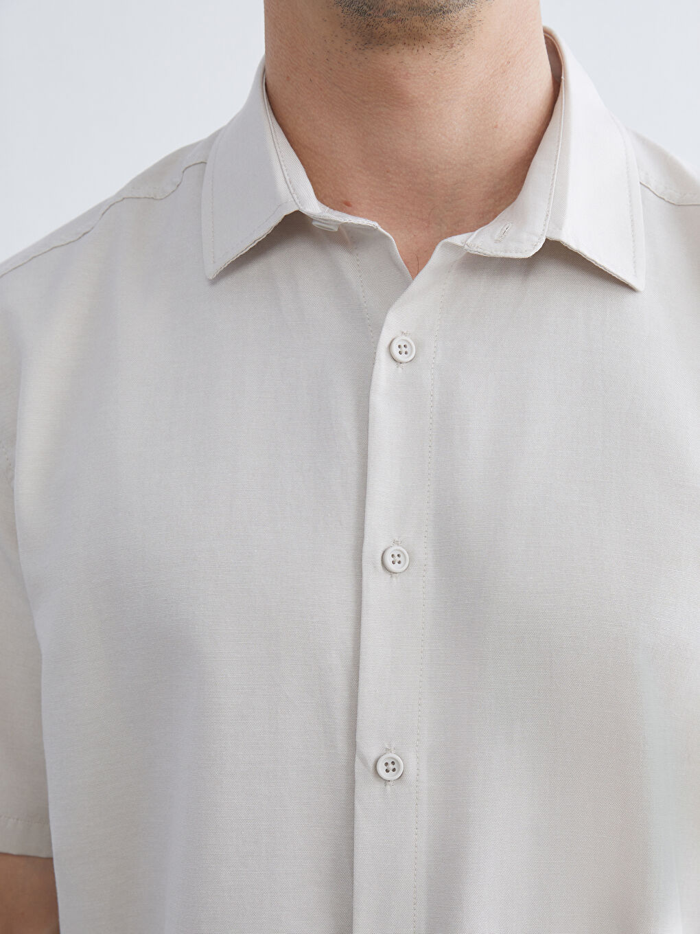 Bej Regular Fit Oxford Erkek Gömlek-2