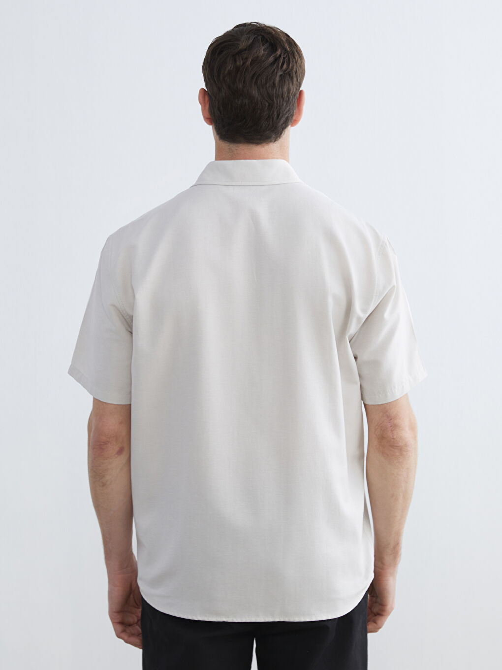 Bej Regular Fit Oxford Erkek Gömlek-3