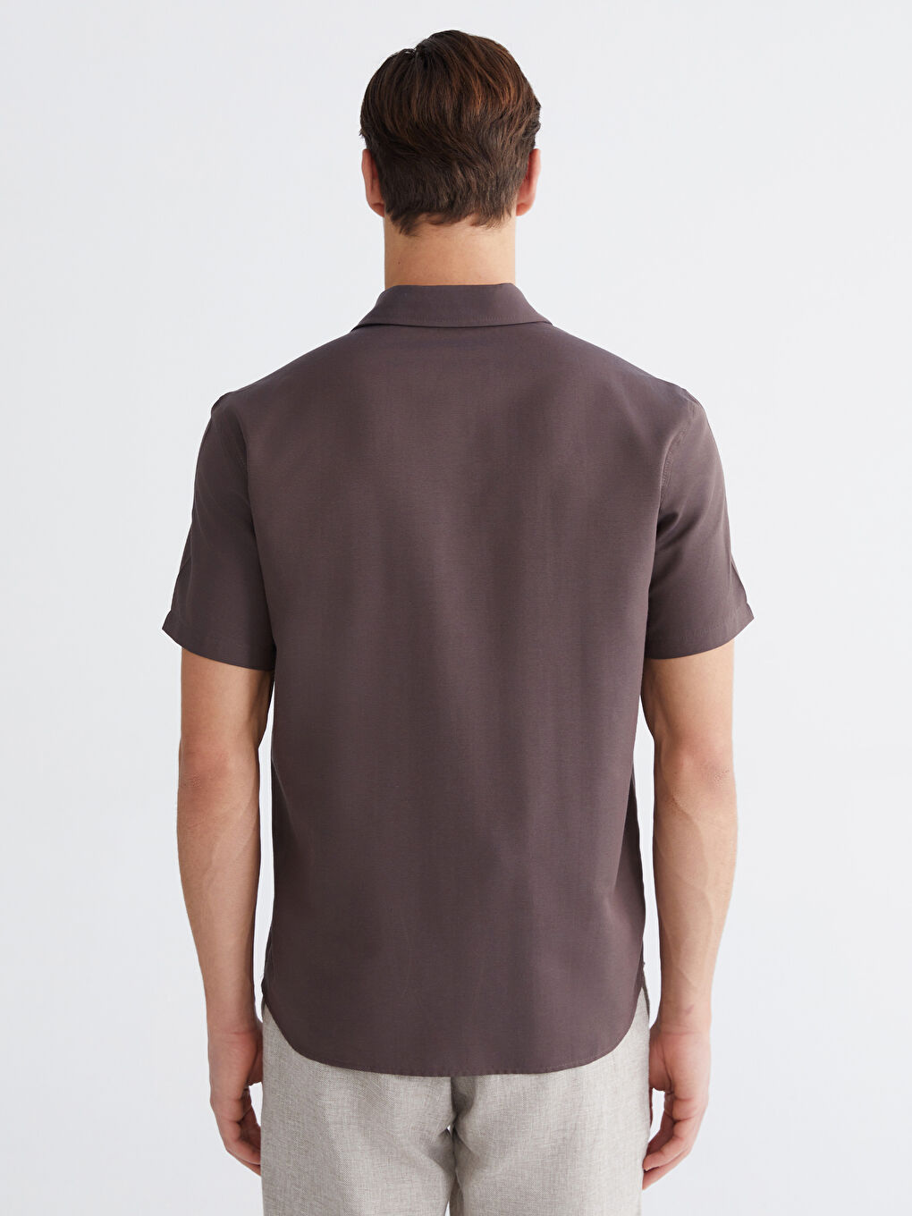 Antrasit Regular Fit Oxford Erkek Gömlek-3