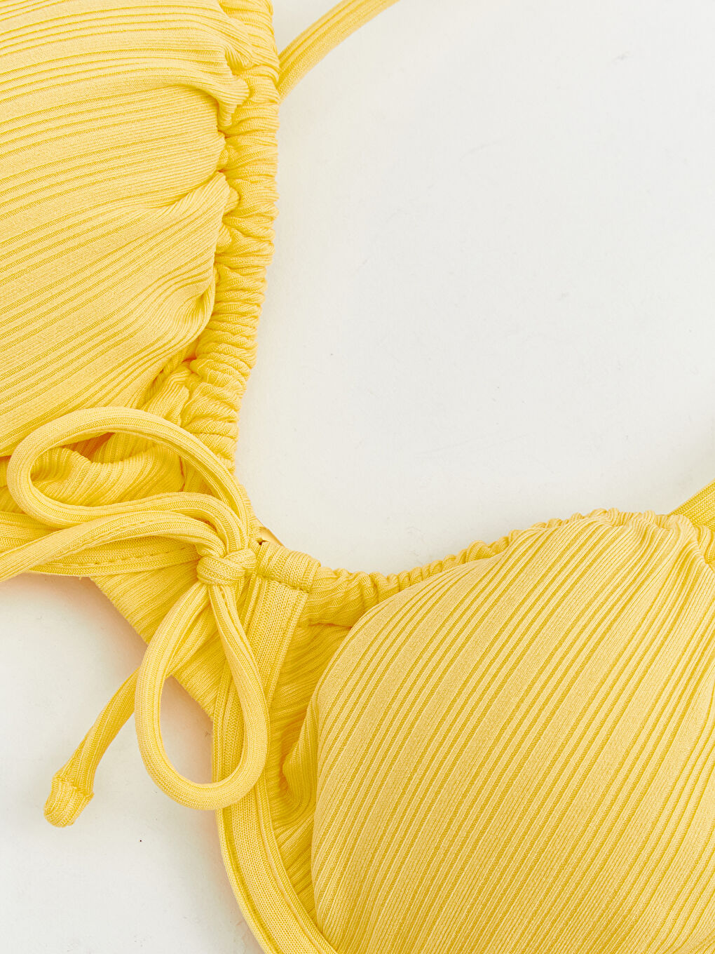 Sarı Balenli Çıkarılabilir Pedli Kadın Bikini Üst-2