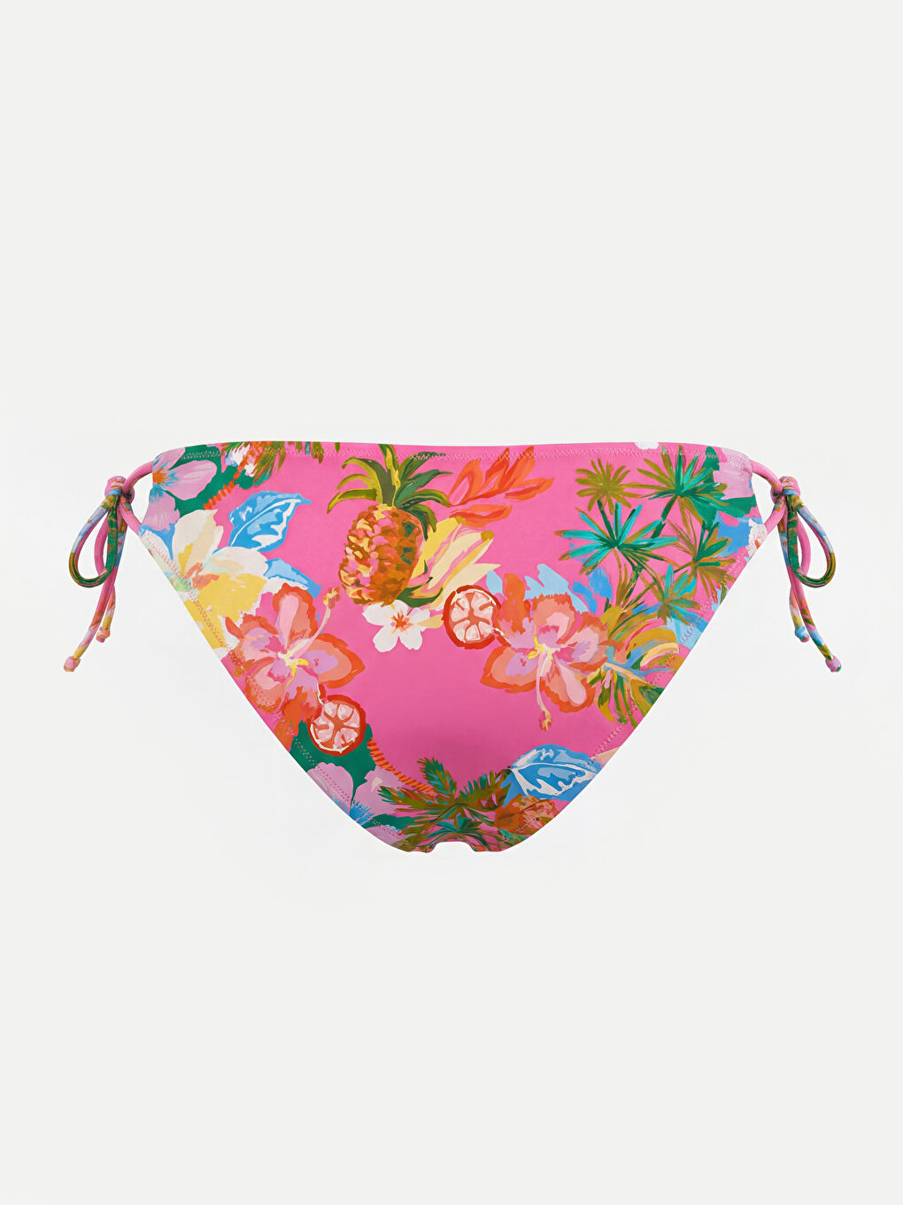 Pembe Yanları Bağlamalı Kadın Bikini Altı-1