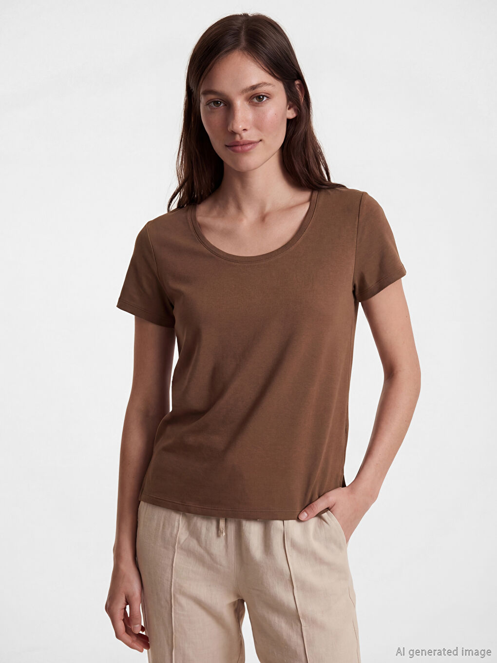 Crew Neck Women's Pyjamas Top