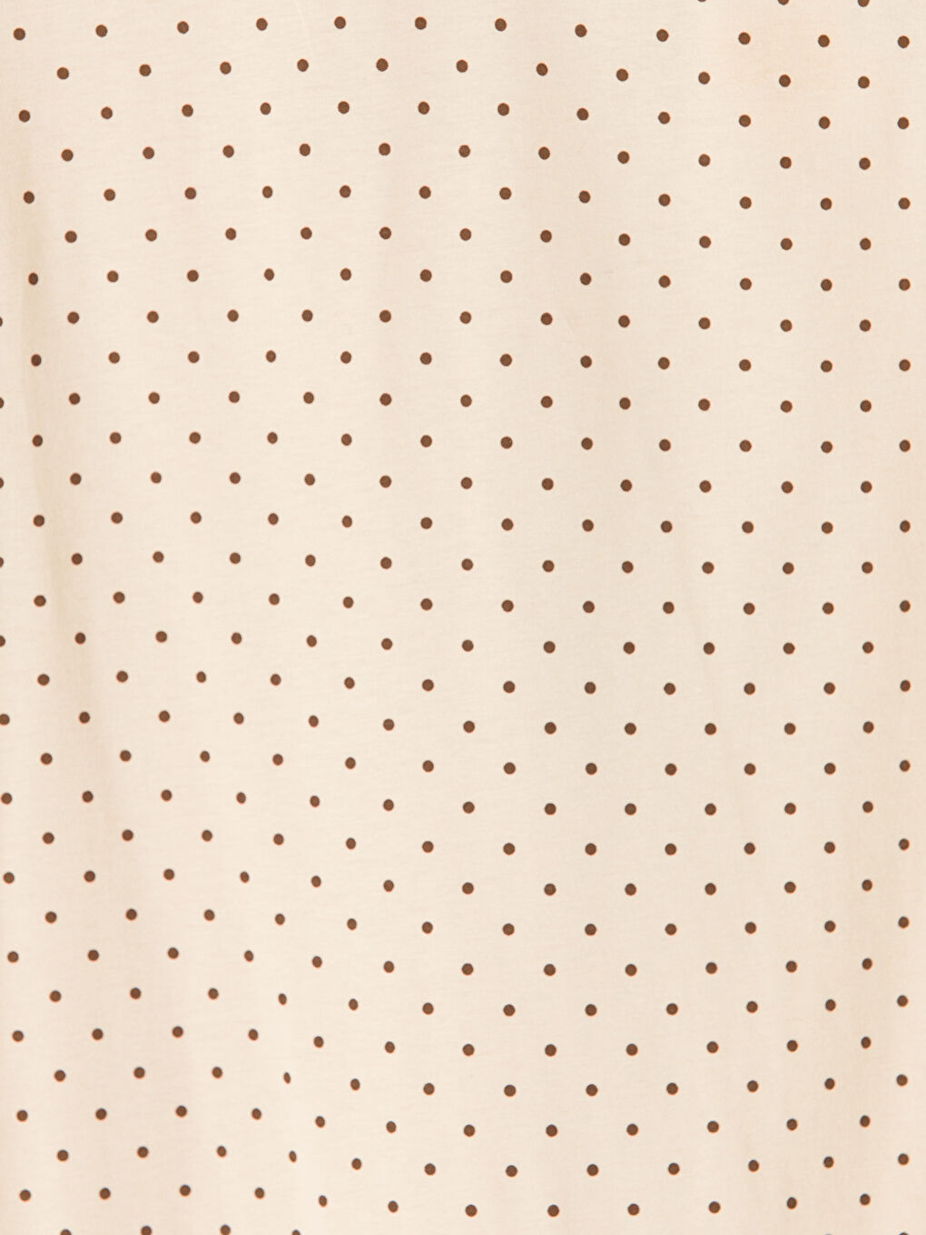 Bej Bisiklet Yaka Puantiyeli Kadın Gecelik-2