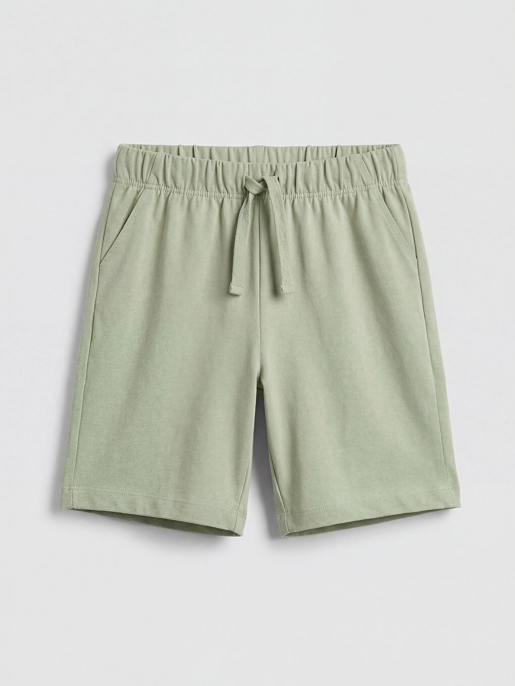 Yeşil Beli Lastikli Erkek Çocuk Şort