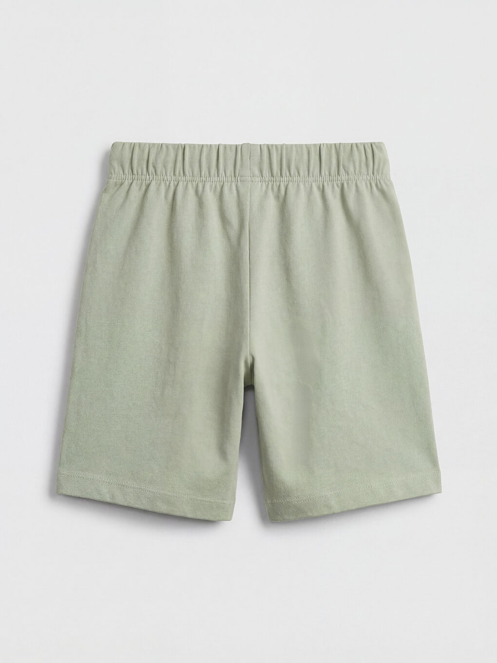 Yeşil Beli Lastikli Erkek Çocuk Şort-1