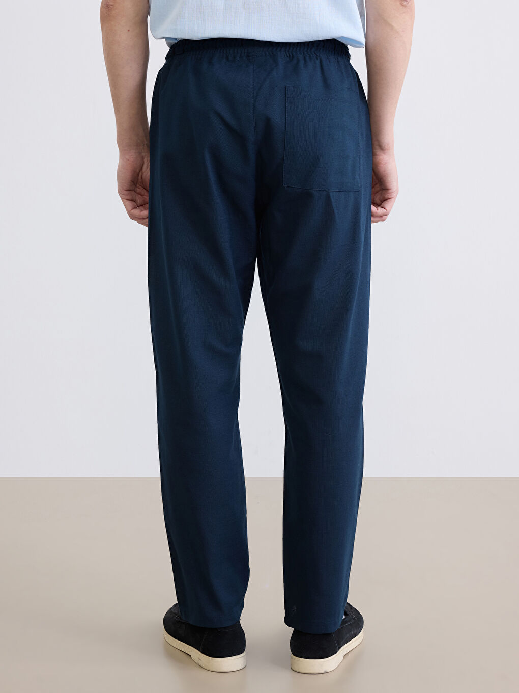 Lacivert Standart Kalıp Gabardin Erkek Pantolon-3