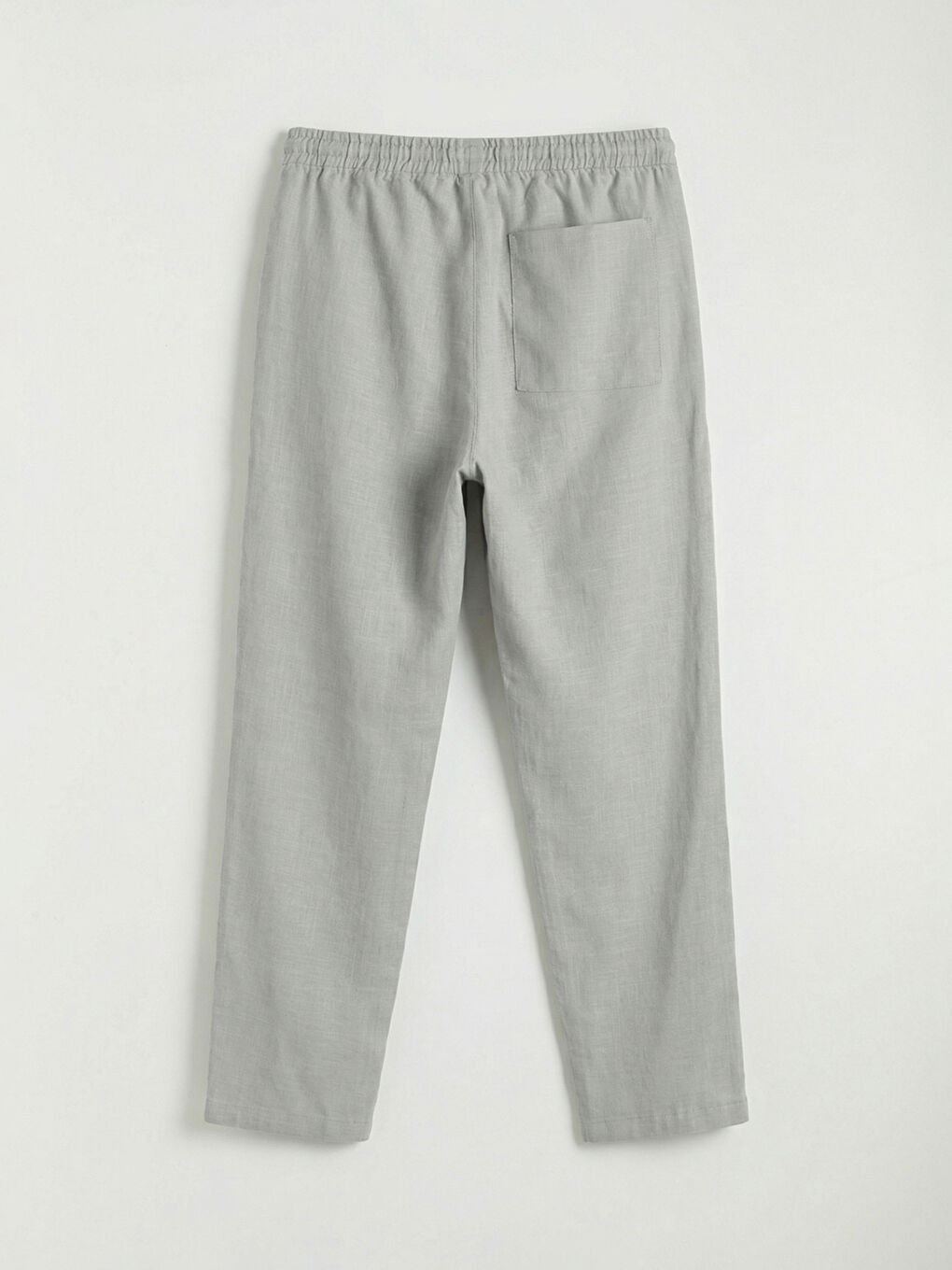 Gri Standart Kalıp Gabardin Erkek Pantolon-1