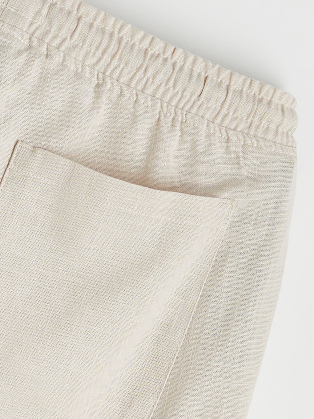 Ekru Standart Kalıp Gabardin Erkek Pantolon-5