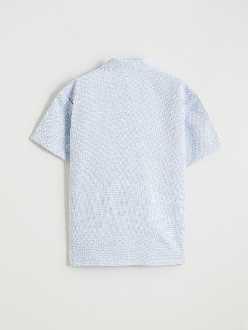 Mavi Dokulu Kısa Kollu Erkek Çocuk Gömlek-2