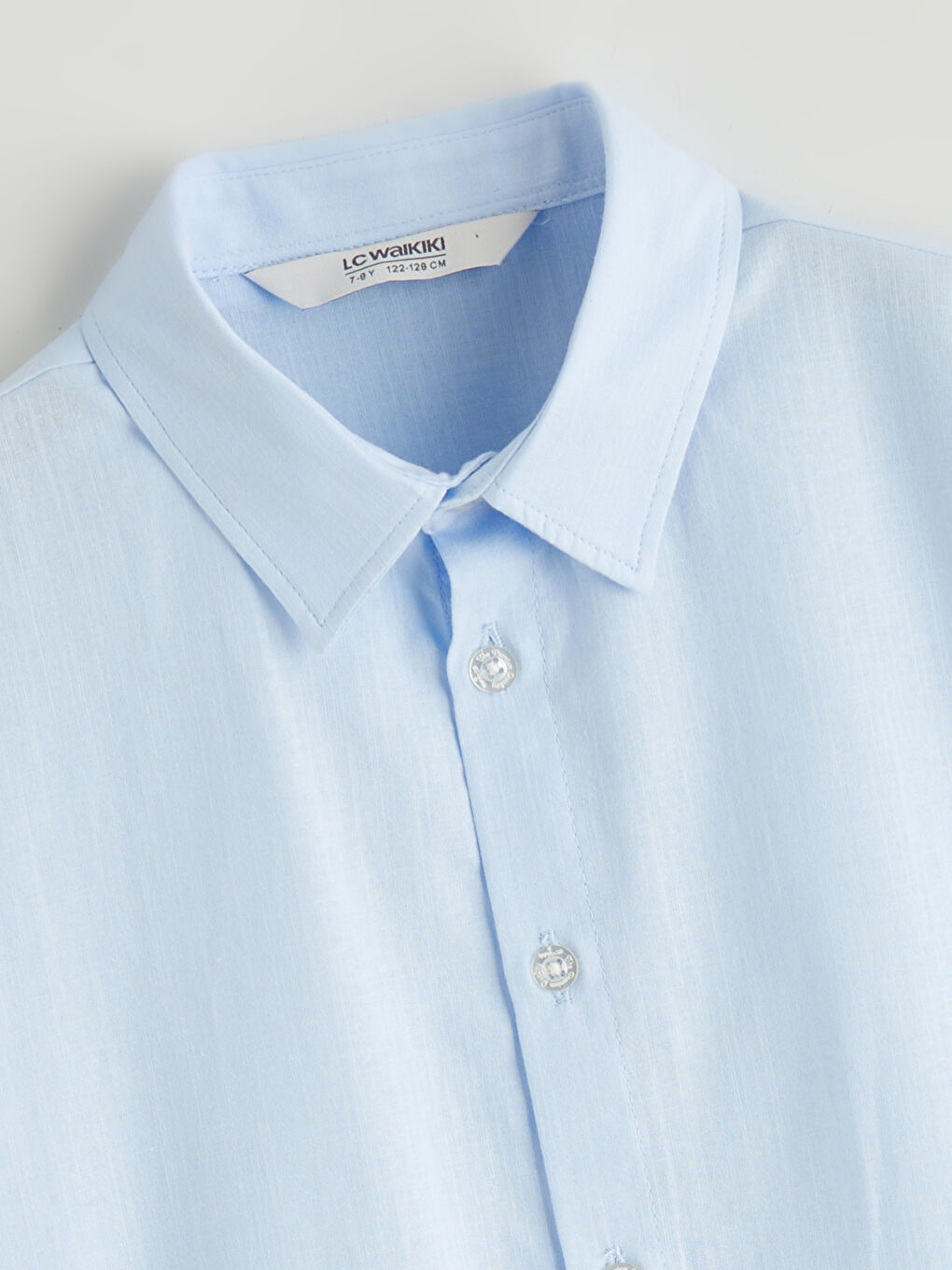 Mavi Kısa Kollu Erkek Çocuk Gömlek-1