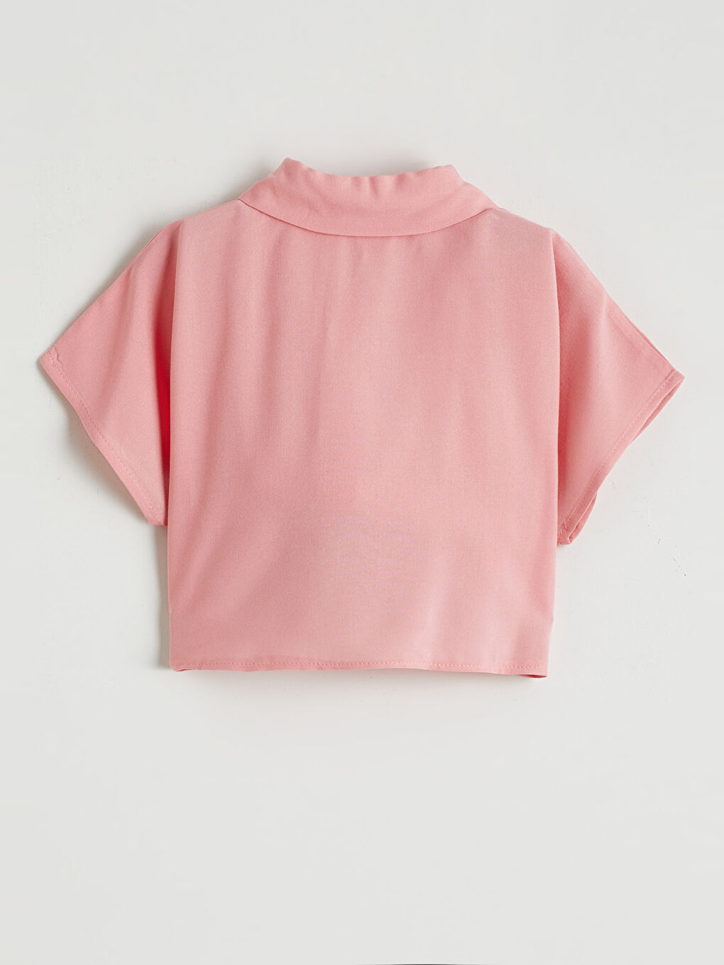 Pembe Bağlamalı Kız Çocuk Gömlek-1