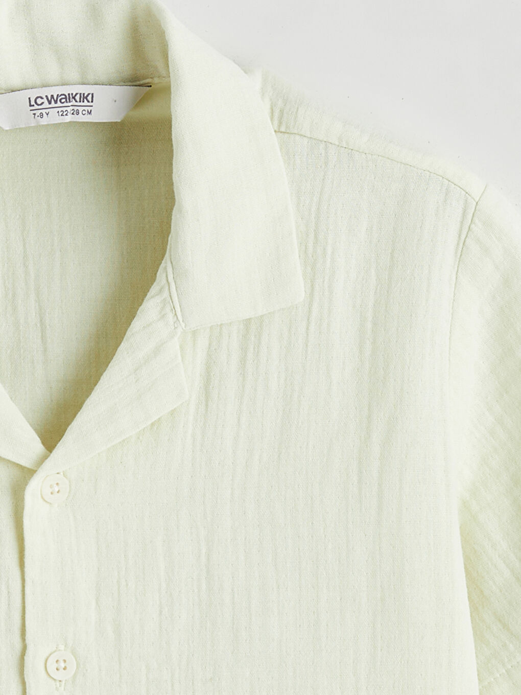 Sarı Kısa Kollu Erkek Çocuk Gömlek-1