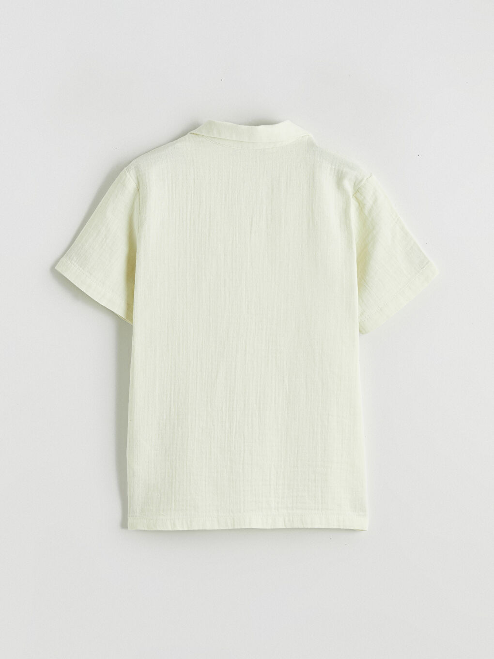 Sarı Kısa Kollu Erkek Çocuk Gömlek-2