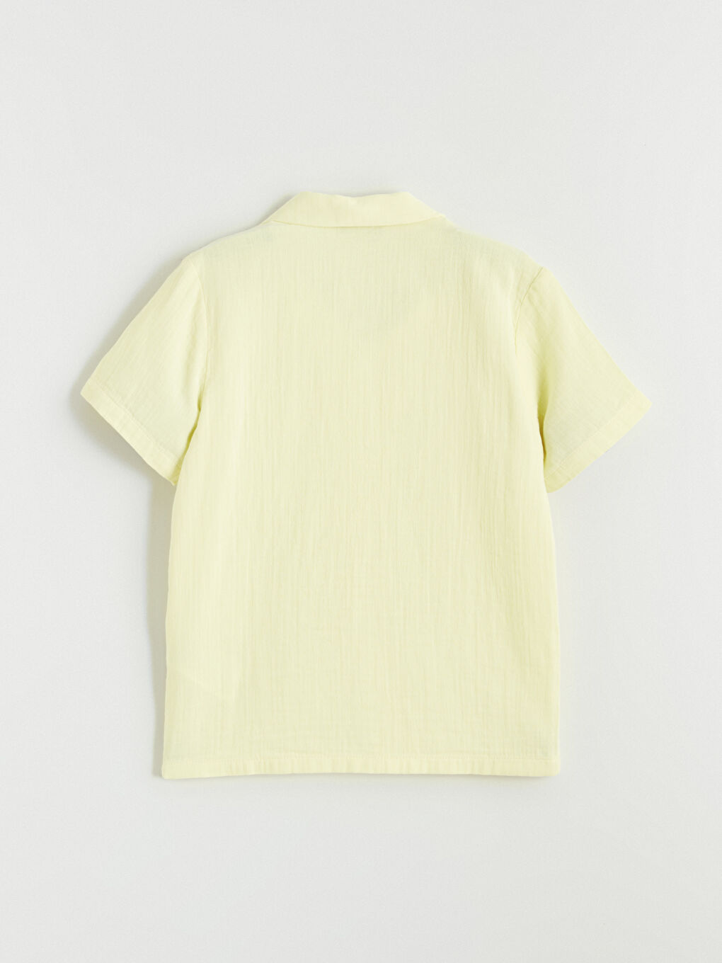 Sarı Kısa Kollu Erkek Çocuk Gömlek-2