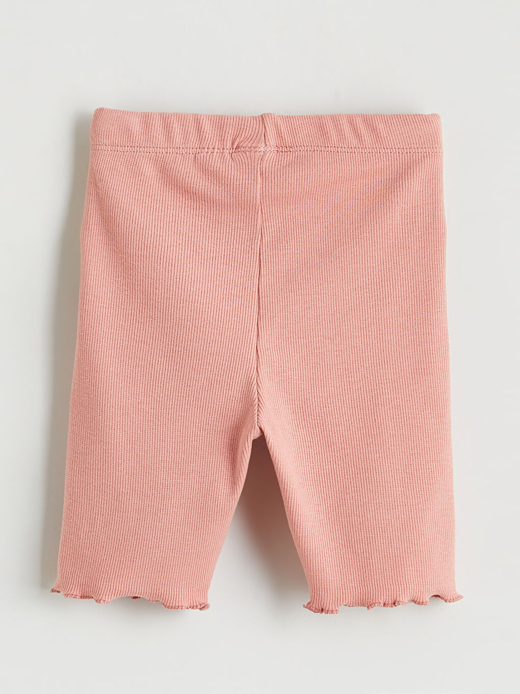 Pembe Beli Lastikli Fitilli Kız Çocuk Şort Tayt-1