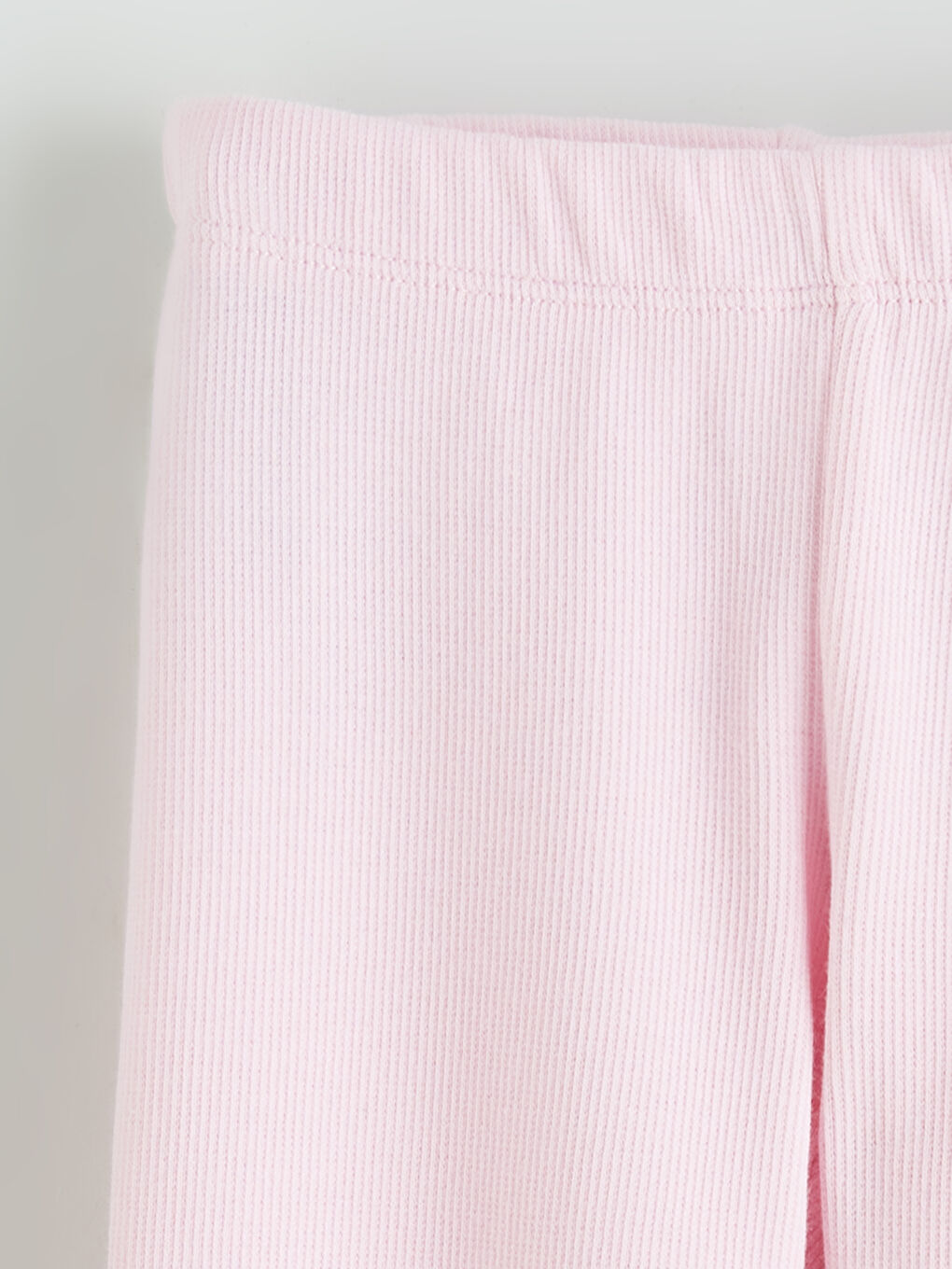Pembe Beli Lastikli Fitilli Kız Çocuk Tayt-1