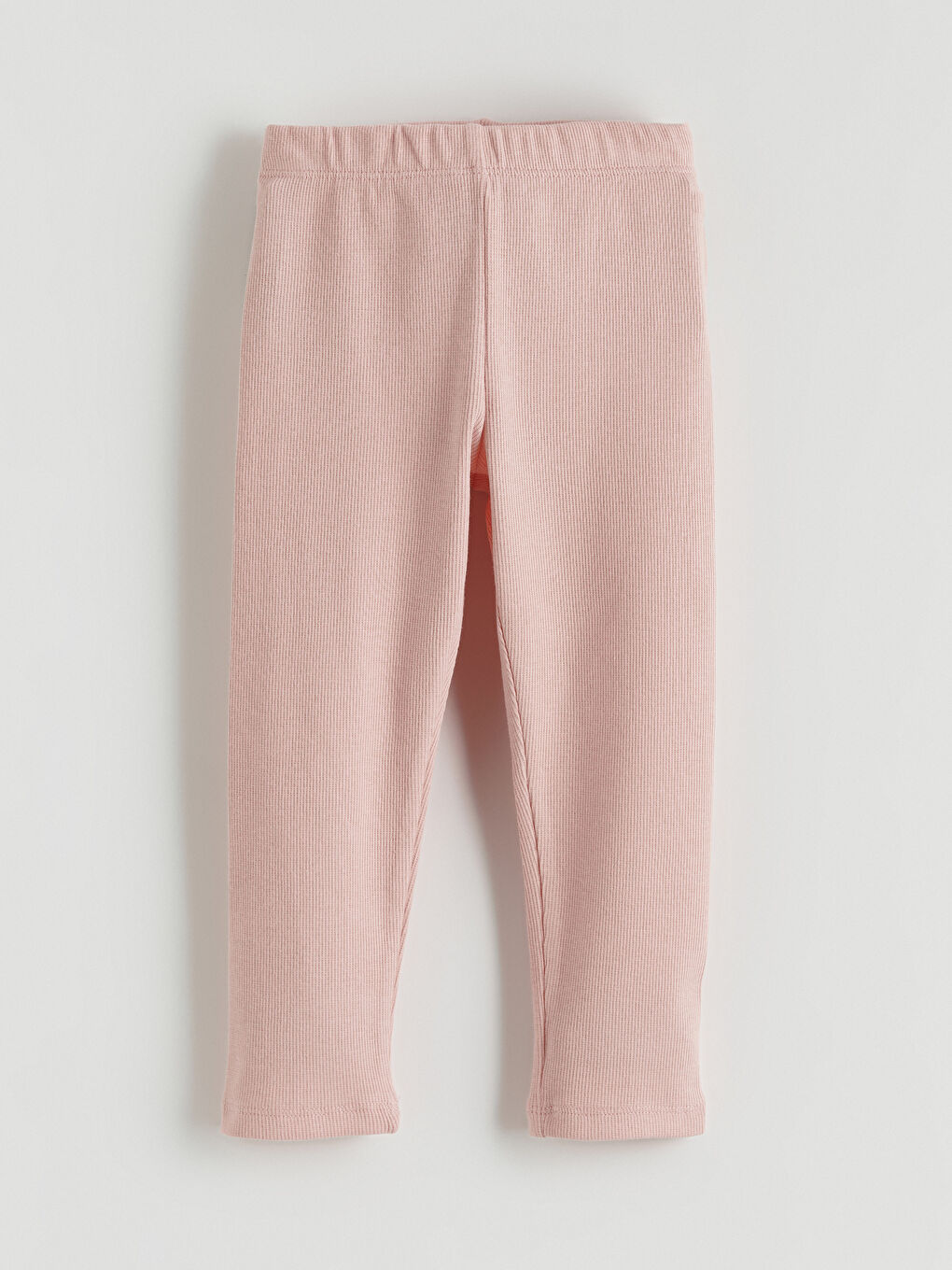 Pembe Beli Lastikli Fitilli Kız Çocuk Tayt